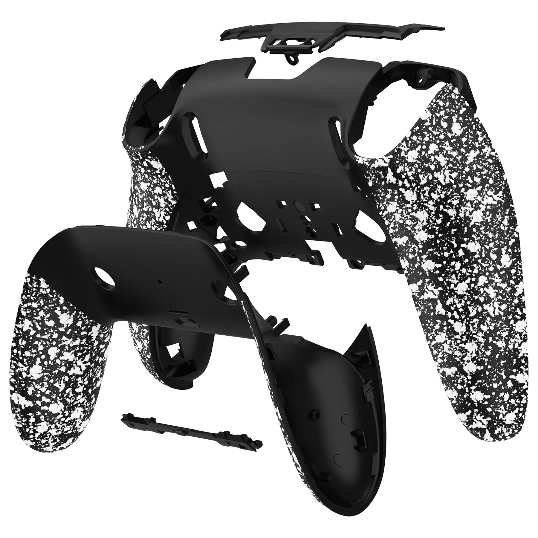 eXtremeRate Replacement Back Housing Bottom Shell & Clip Shell Compatible with PS5 Edge Controller - Textured White - Image 7
