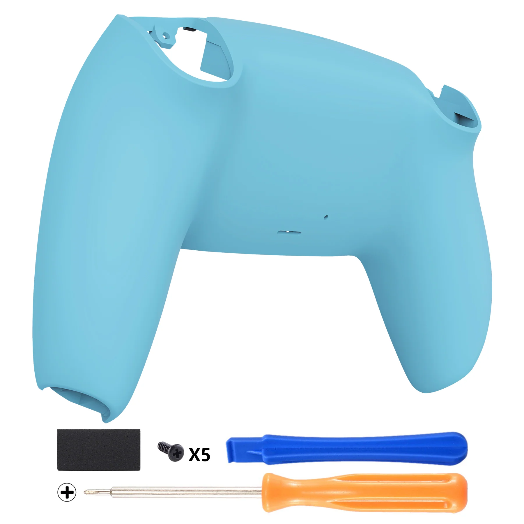 eXtremeRate Replacement Back Housing Bottom Shell Compatible with PS5 Controller BDM-010/020/030/040/050 - Heaven Blue
