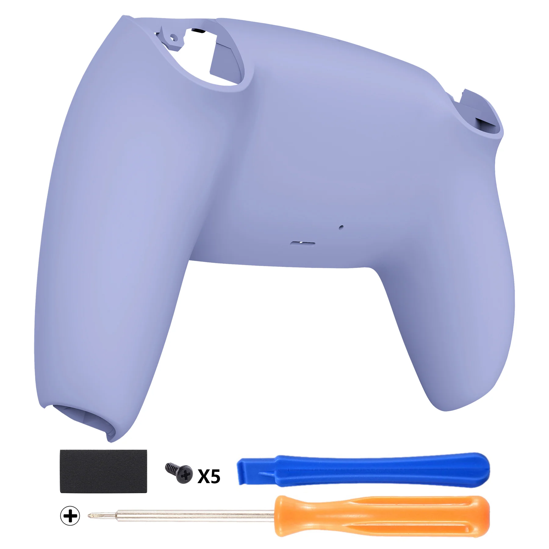eXtremeRate Replacement Back Housing Bottom Shell Compatible with PS5 Controller BDM-010/020/030/040/050 - Light Violet