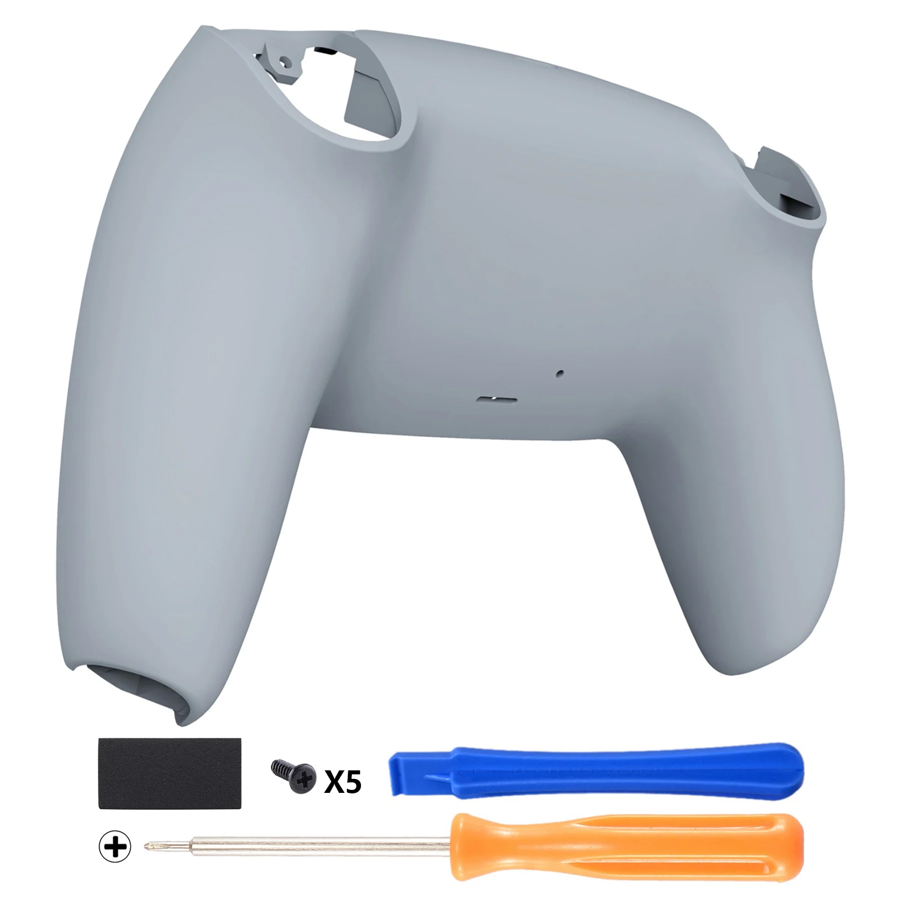 eXtremeRate Replacement Back Housing Bottom Shell Compatible with PS5 Controller BDM-010/020/030/040/050 - New Hope Gray