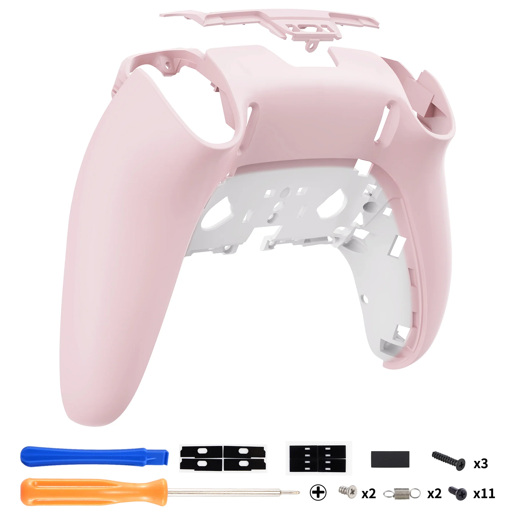 eXtremeRate Replacement Back Housing Bottom Shell Compatible with PS5 Edge Controller - Cherry Blossoms Pink