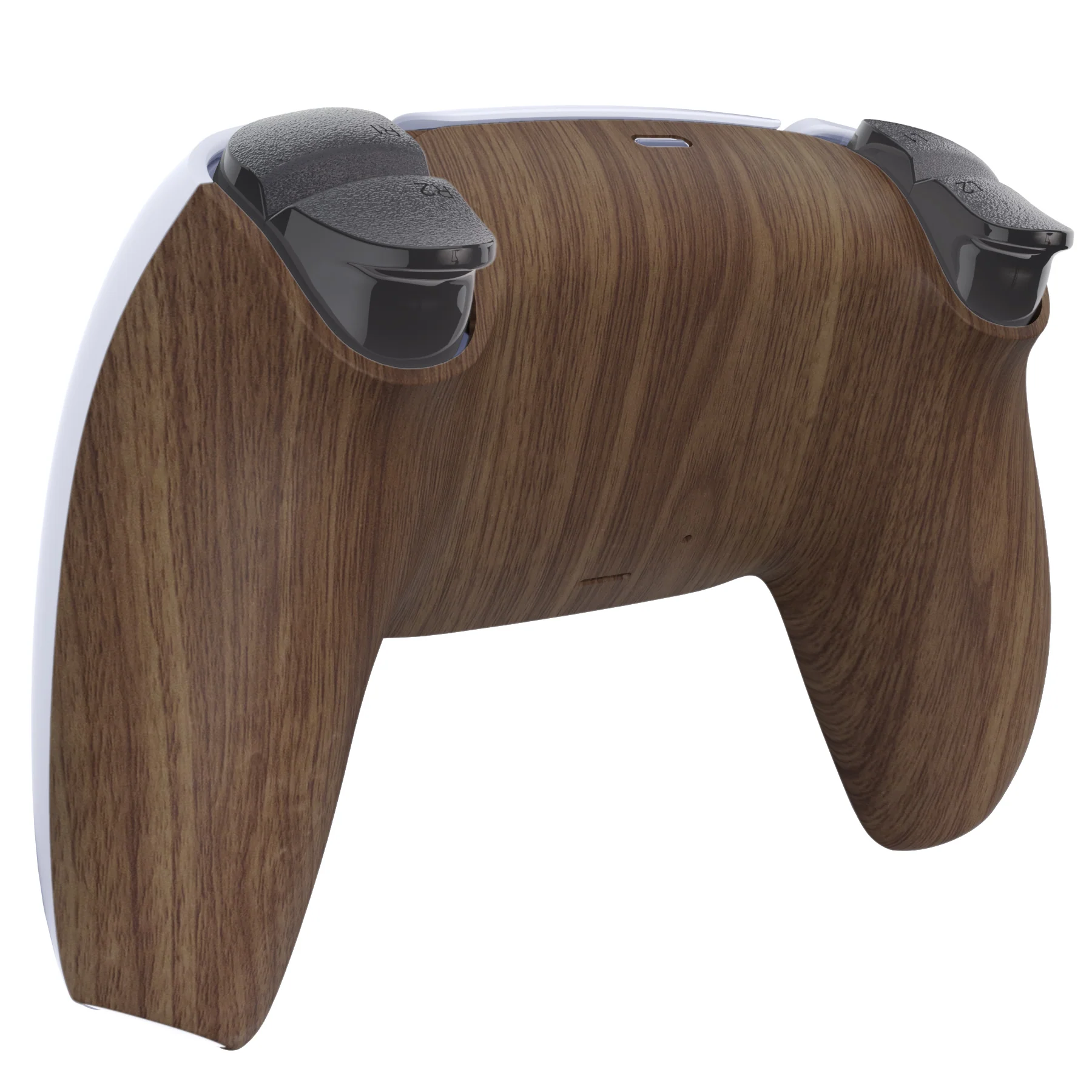 eXtremeRate Replacement Back Housing Bottom Shell for PS5 Controller BDM-010/020/030/040/050/060 - Wood Grain - Image 4