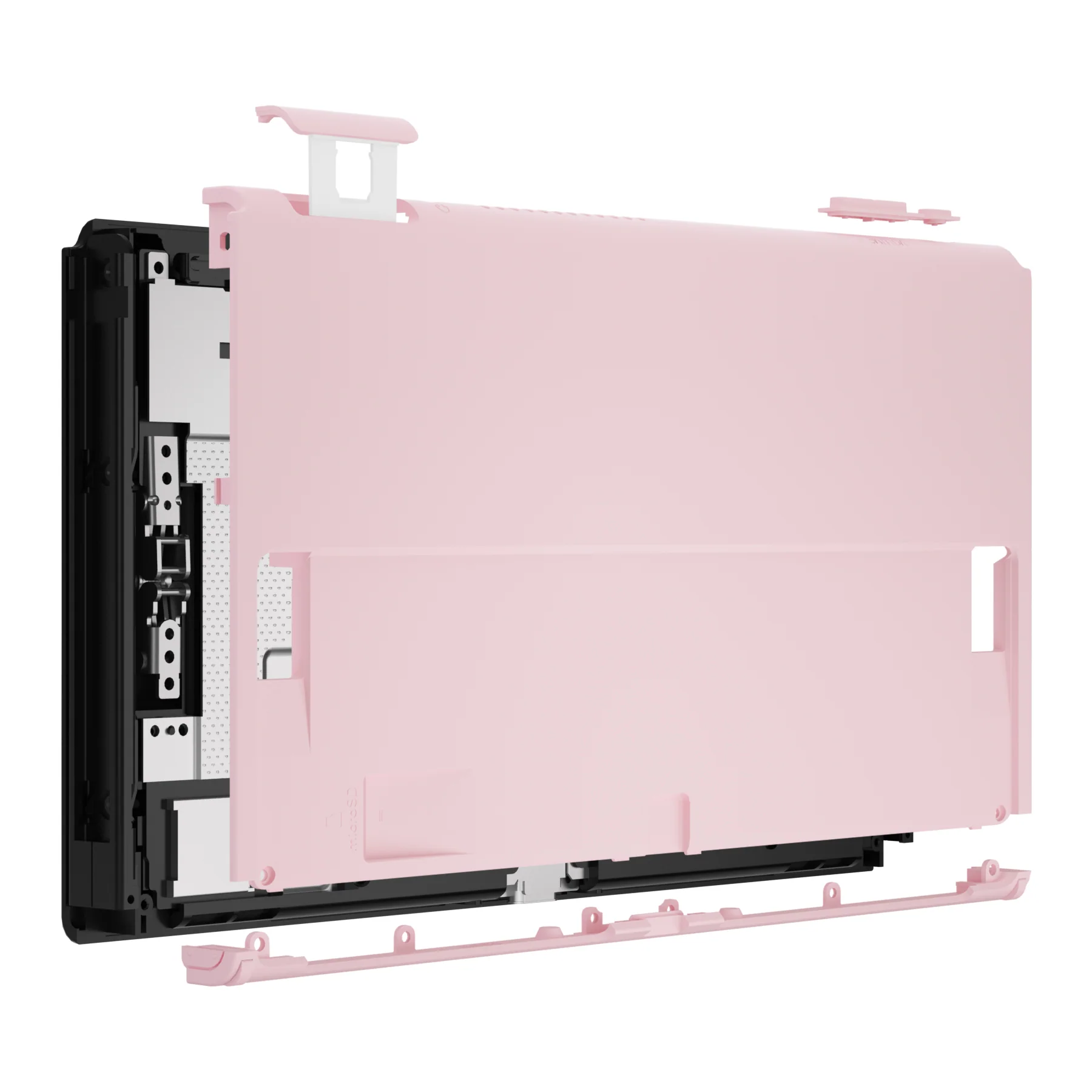 eXtremeRate Replacement Back Plate for Nintendo Switch OLED Console - Cherry Blossoms Pink - Image 2