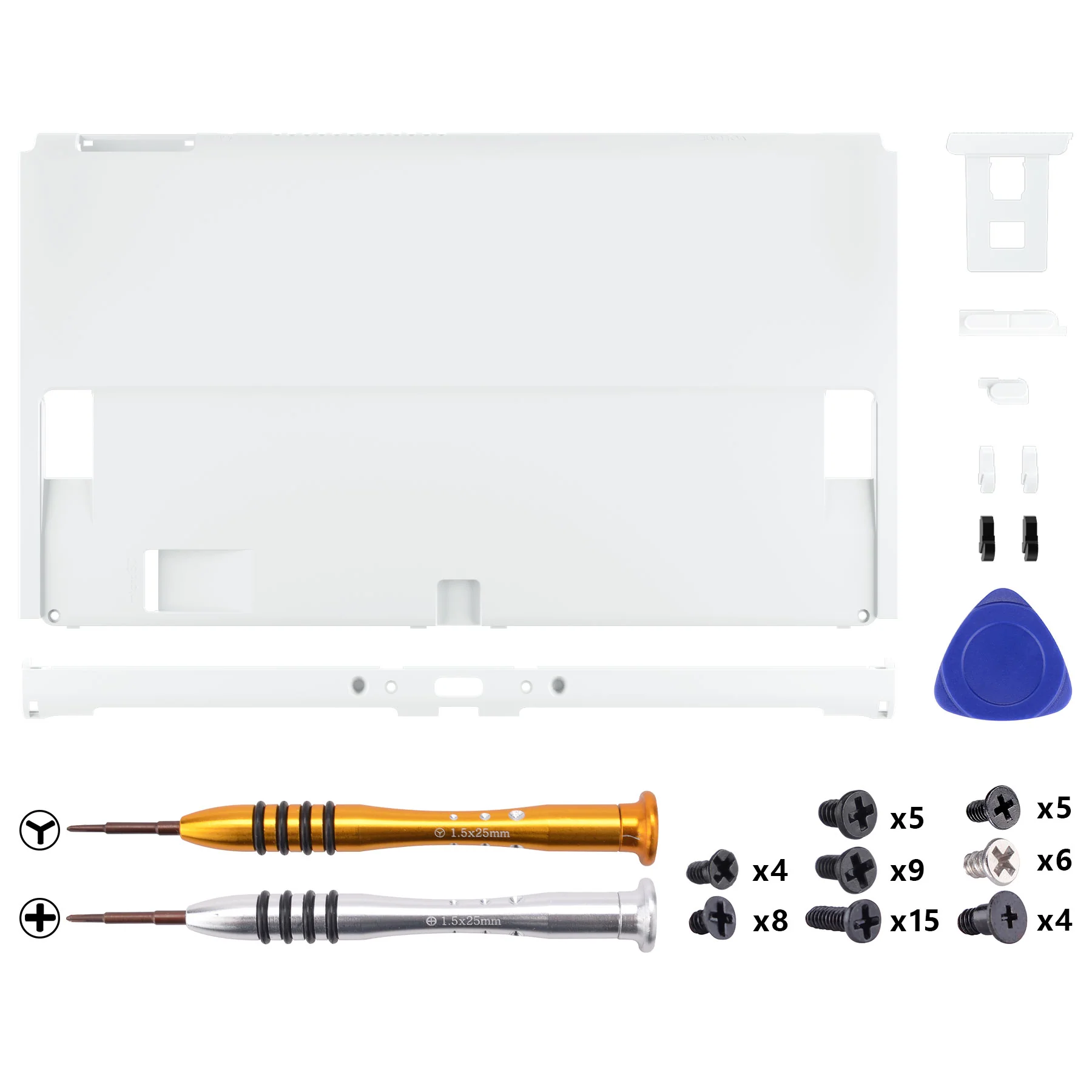 eXtremeRate Replacement Back Plate for Nintendo Switch OLED Console - White - Image 3