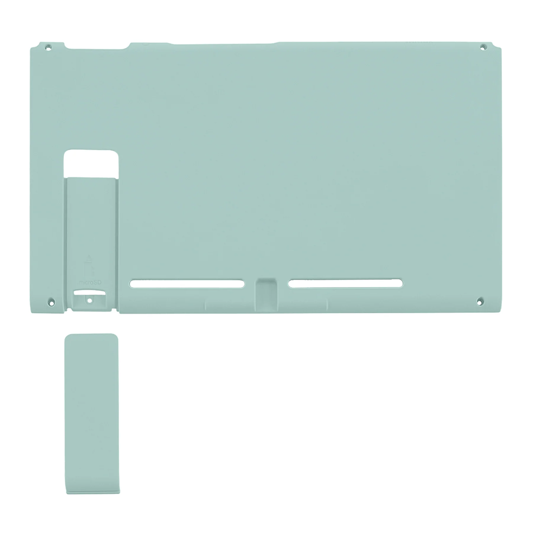 eXtremeRate Replacement Back Plate with Kickstand for Nintendo Switch Console - Light Cyan
