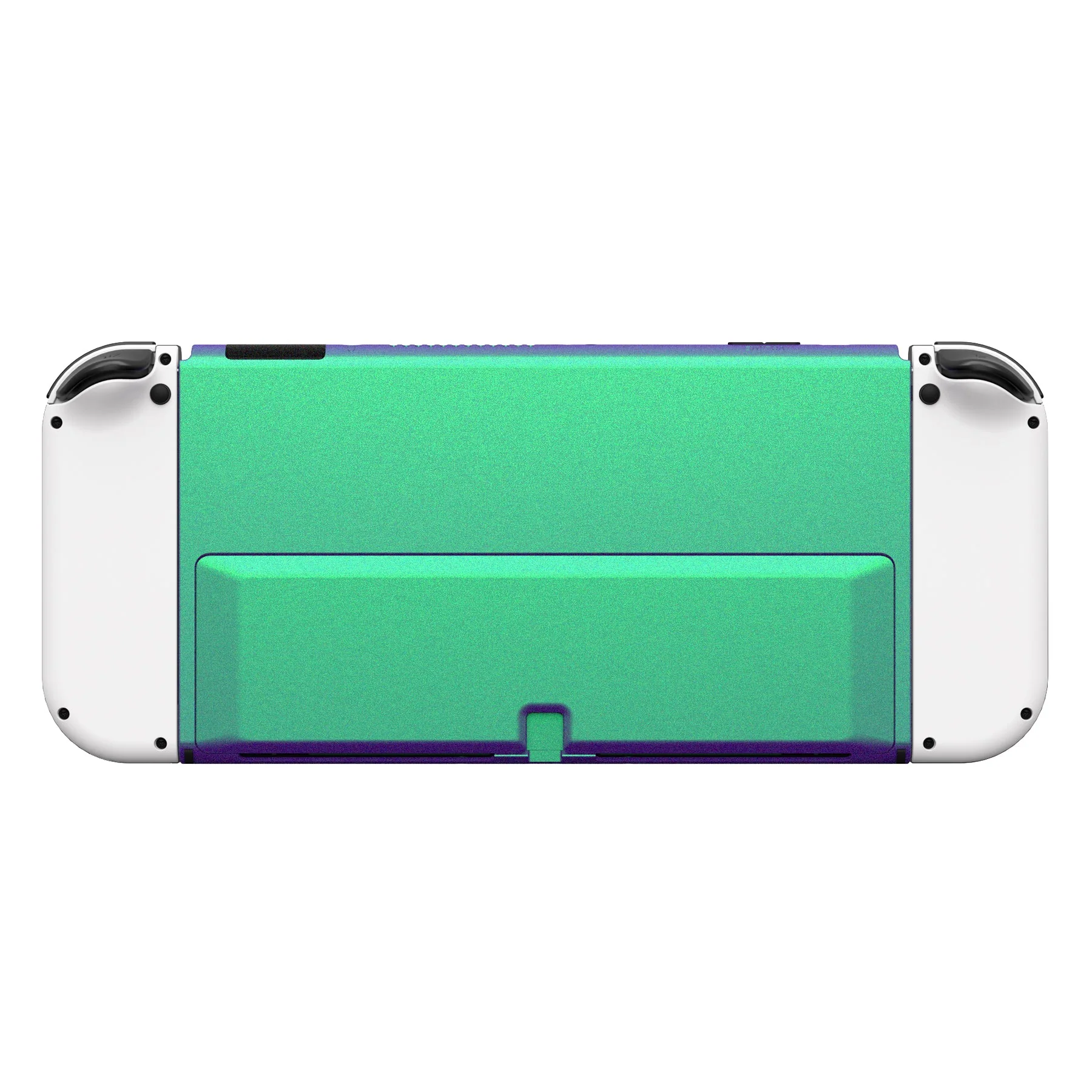 eXtremeRate Replacement Back Plate with Kickstand for Nintendo Switch OLED - Chameleon Green Purple - Image 5