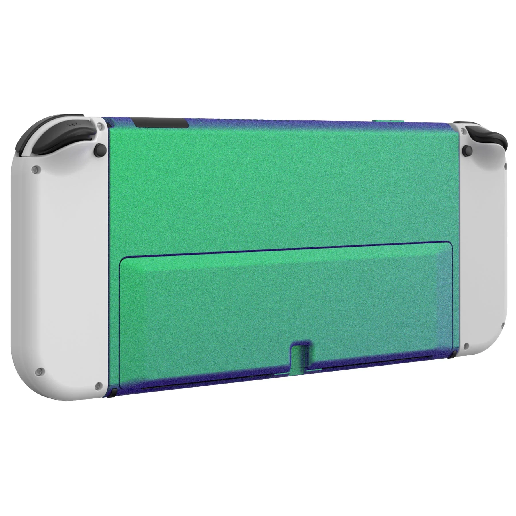 eXtremeRate Replacement Back Plate with Kickstand for Nintendo Switch OLED - Chameleon Green Purple - Image 6