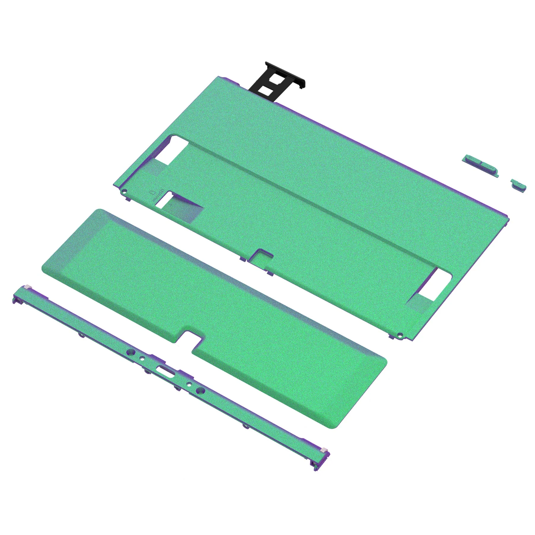eXtremeRate Replacement Back Plate with Kickstand for Nintendo Switch OLED - Chameleon Green Purple - Image 8