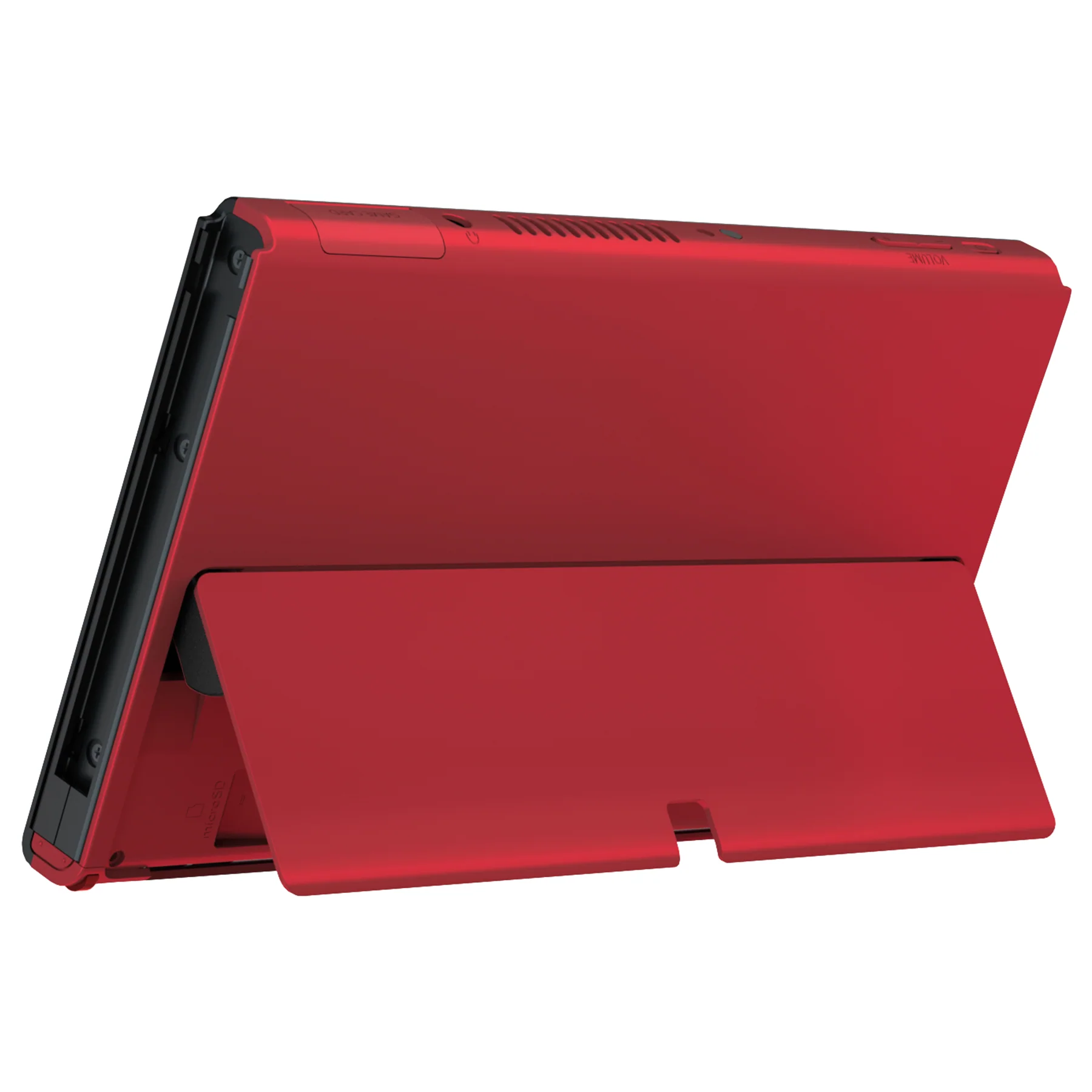 eXtremeRate Replacement Back Plate with Metal Kickstand for Nintendo Switch OLED - Scarlet Red - Image 5
