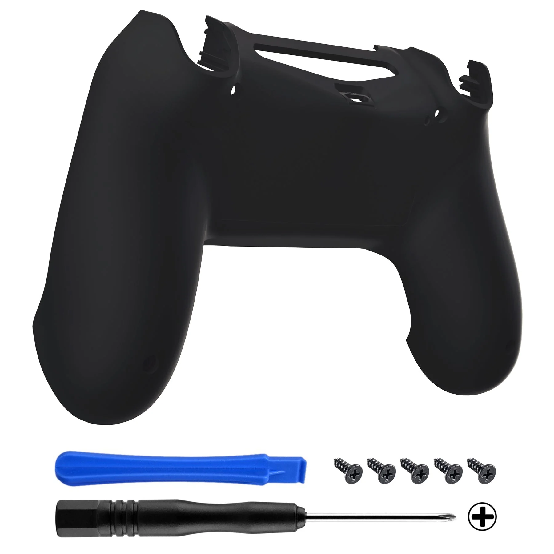 eXtremeRate Replacement Bottom Shell for PS4 Slim Pro Controller Controller (CUH-ZCT2 JDM-040/050/055) - Black