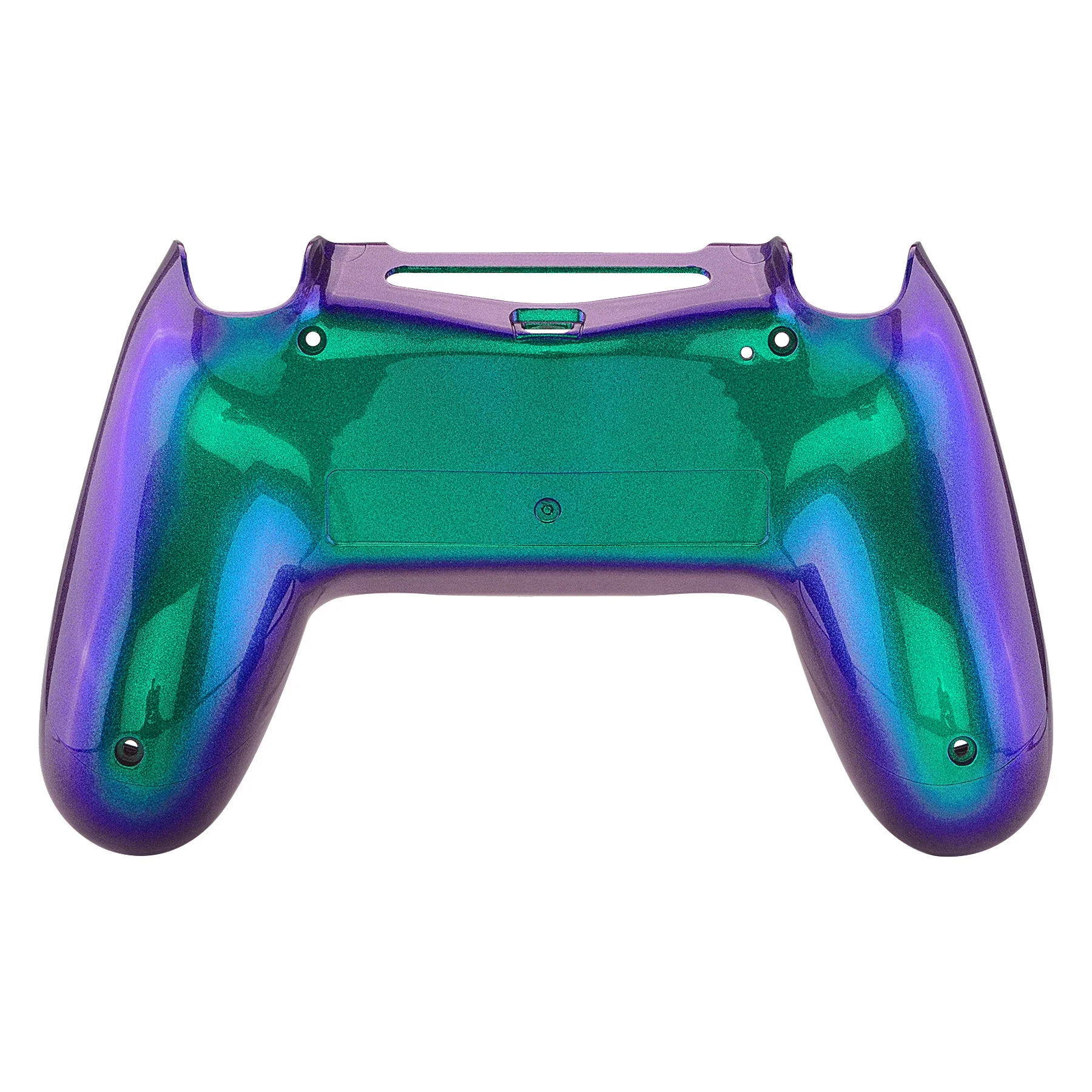eXtremeRate Replacement Bottom Shell for PS4 Slim Pro Controller Controller (CUH-ZCT2 JDM-040/050/055) - Chameleon Green Purple - Image 6