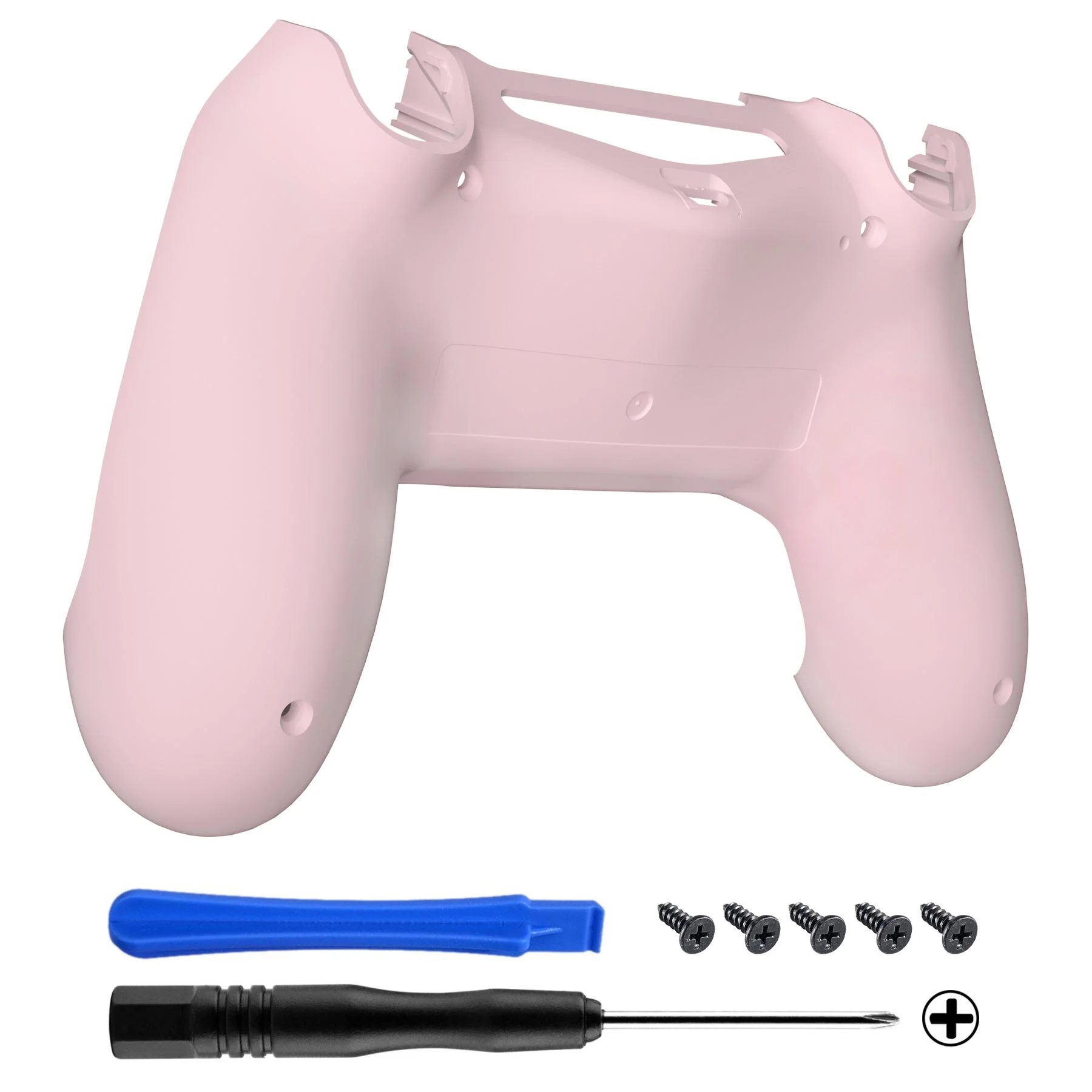 eXtremeRate Replacement Bottom Shell for PS4 Slim Pro Controller Controller (CUH-ZCT2 JDM-040/050/055) - Cherry Blossoms Pink