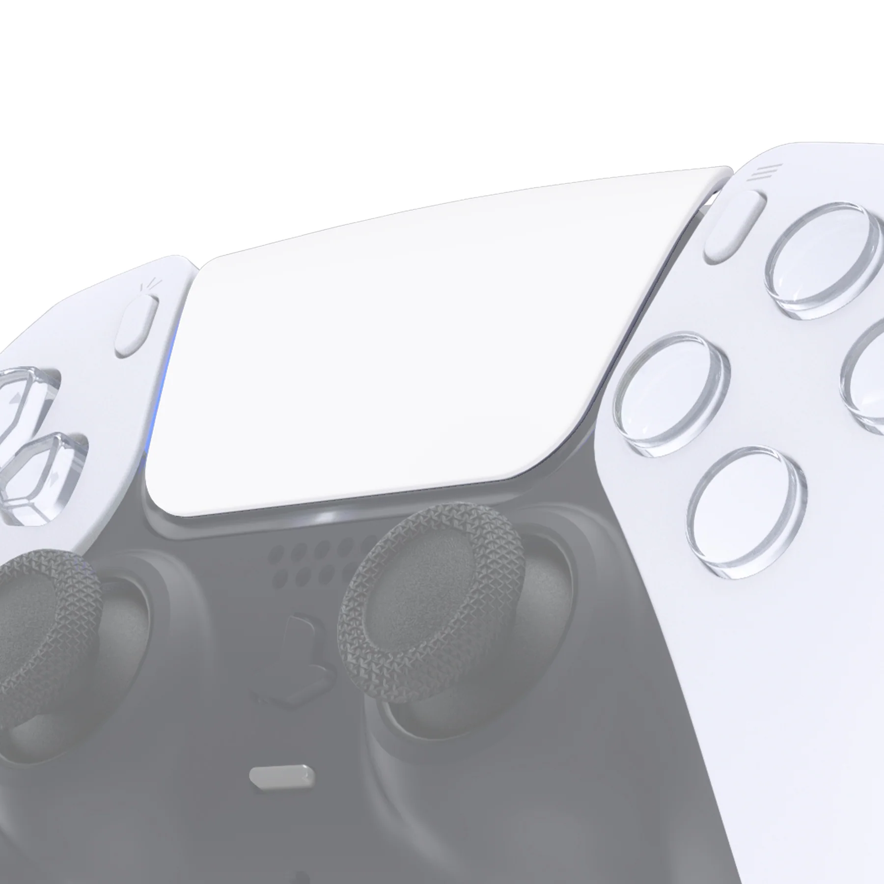 eXtremeRate Replacement Custom Touchpad Cover Compatible with PS5 Controller BDM-010/020/030/040/050/060 - White