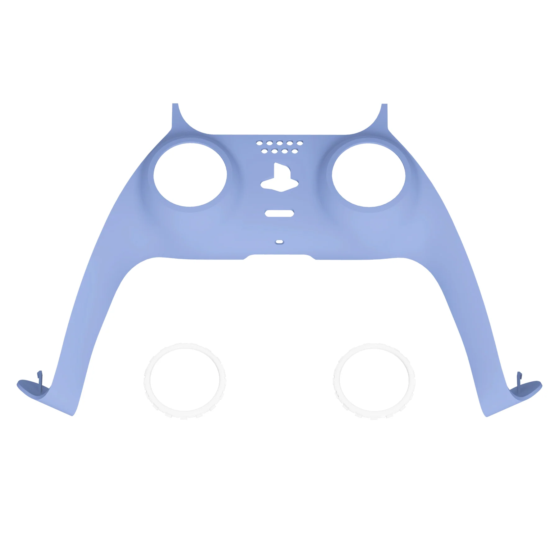 eXtremeRate Replacement Decorative Trim Shell with Accent Rings Compatible with PS5 Controller BDM-010/020/030/040/050 - Light Violet