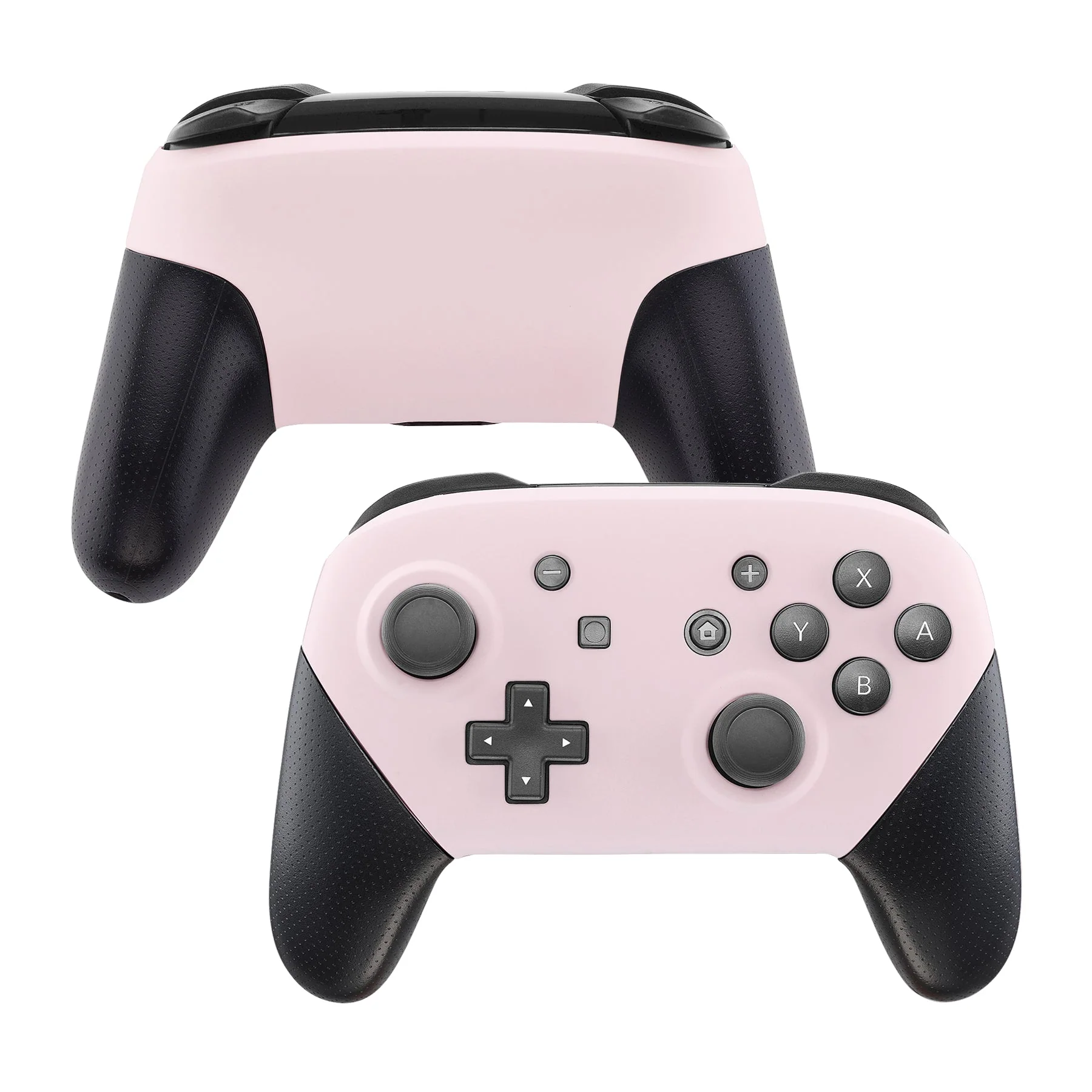 eXtremeRate Replacement Faceplate and Backplate for Nintendo Switch Pro Controller - Cherry Blossoms Pink