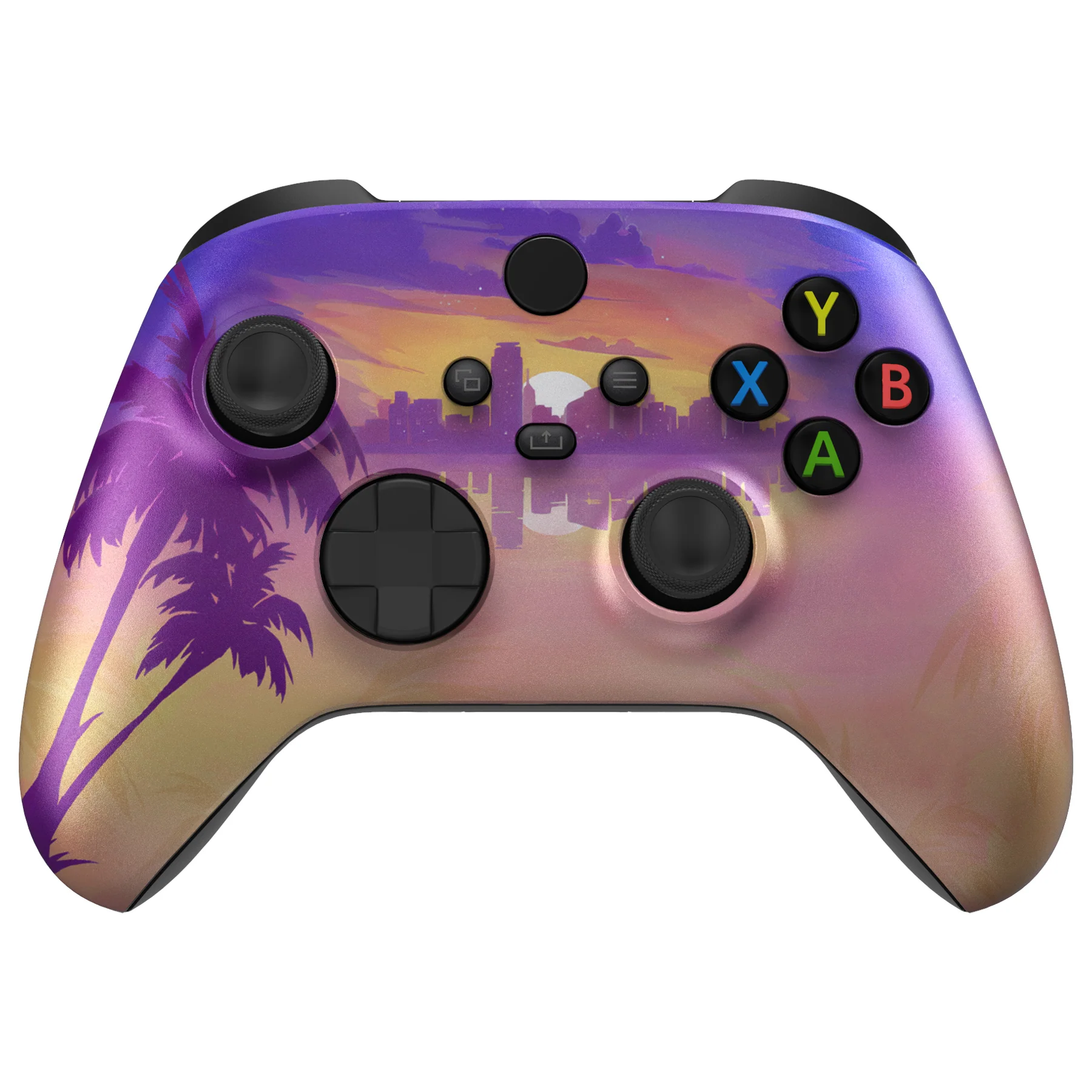 eXtremeRate Replacement Faceplate Front Housing Shell for Xbox Series X & S Controller - Neon Miami