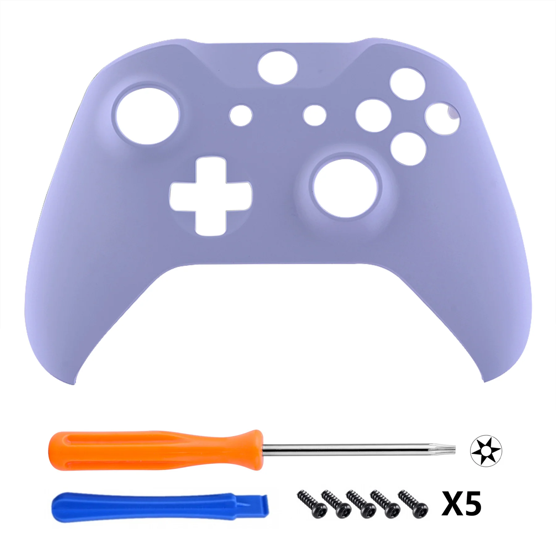 eXtremeRate Replacement Front Housing Shell for Xbox One X & S Controller (Model 1708) - Light Violet