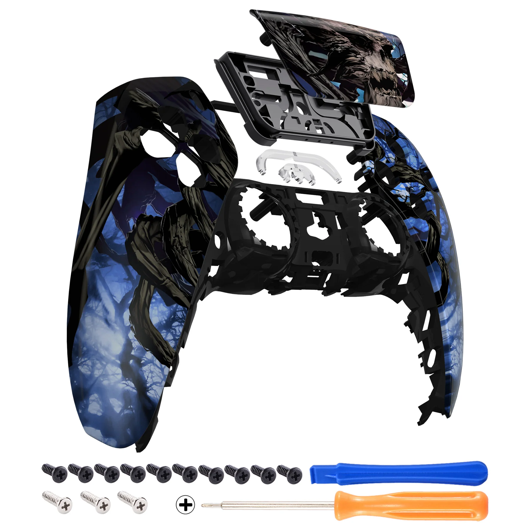 eXtremeRate Replacement Front Housing Shell with Touchpad Compatible with PS5 Controller BDM-010/020/030/040/050 - Glow in Dark - The Awakening of the Earth Lord - Image 8