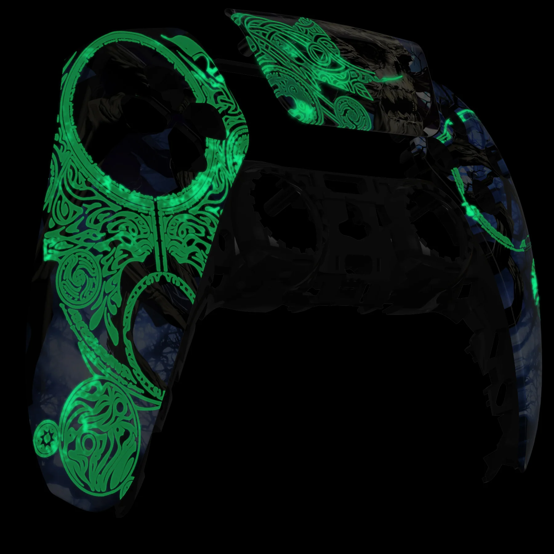 eXtremeRate Replacement Front Housing Shell with Touchpad Compatible with PS5 Controller BDM-010/020/030/040/050 - Glow in Dark - The Awakening of the Earth Lord - Image 9