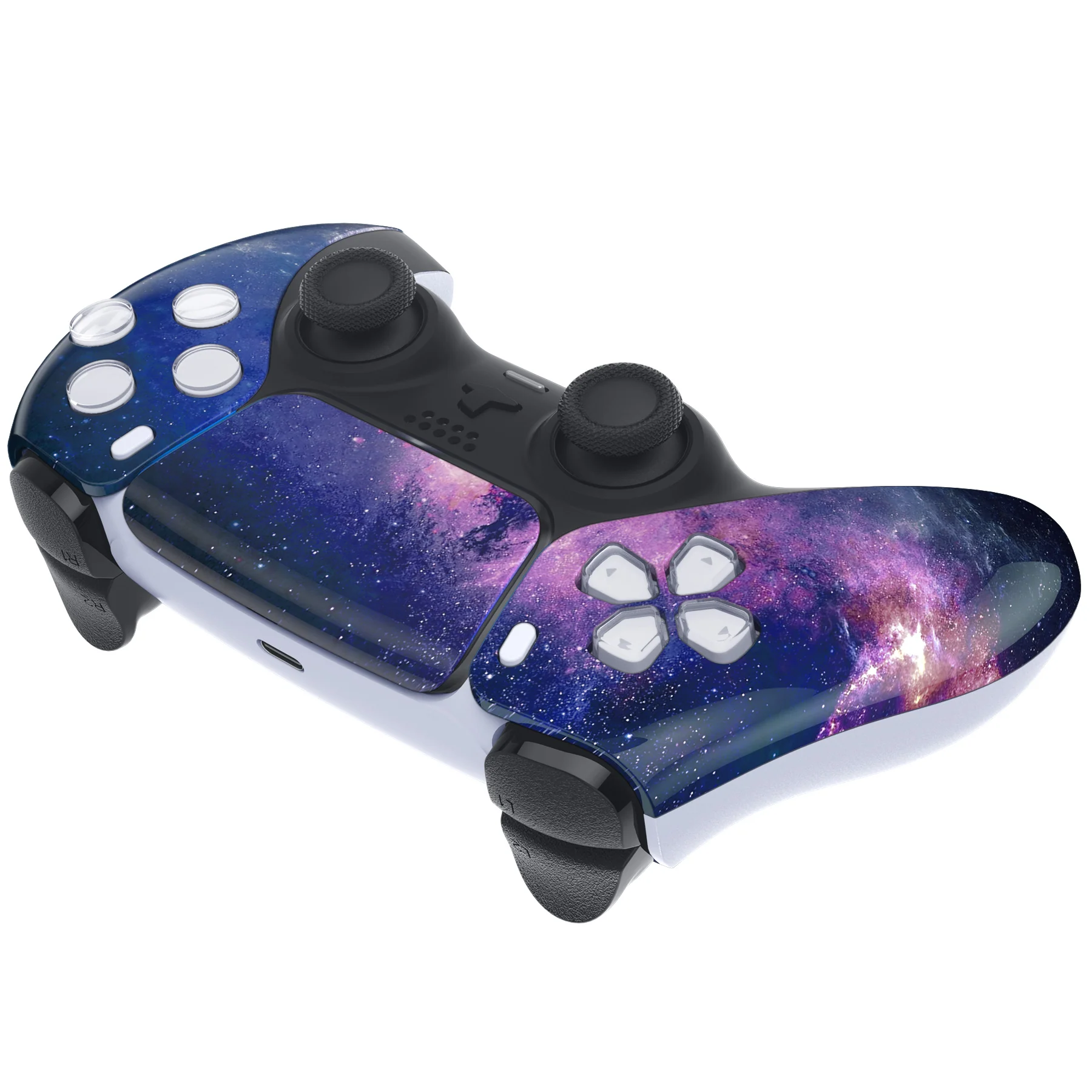 eXtremeRate Replacement Front Housing Shell with Touchpad Compatible with PS5 Controller BDM-010/020/030/040/050 - Nebula Galaxy - Image 6