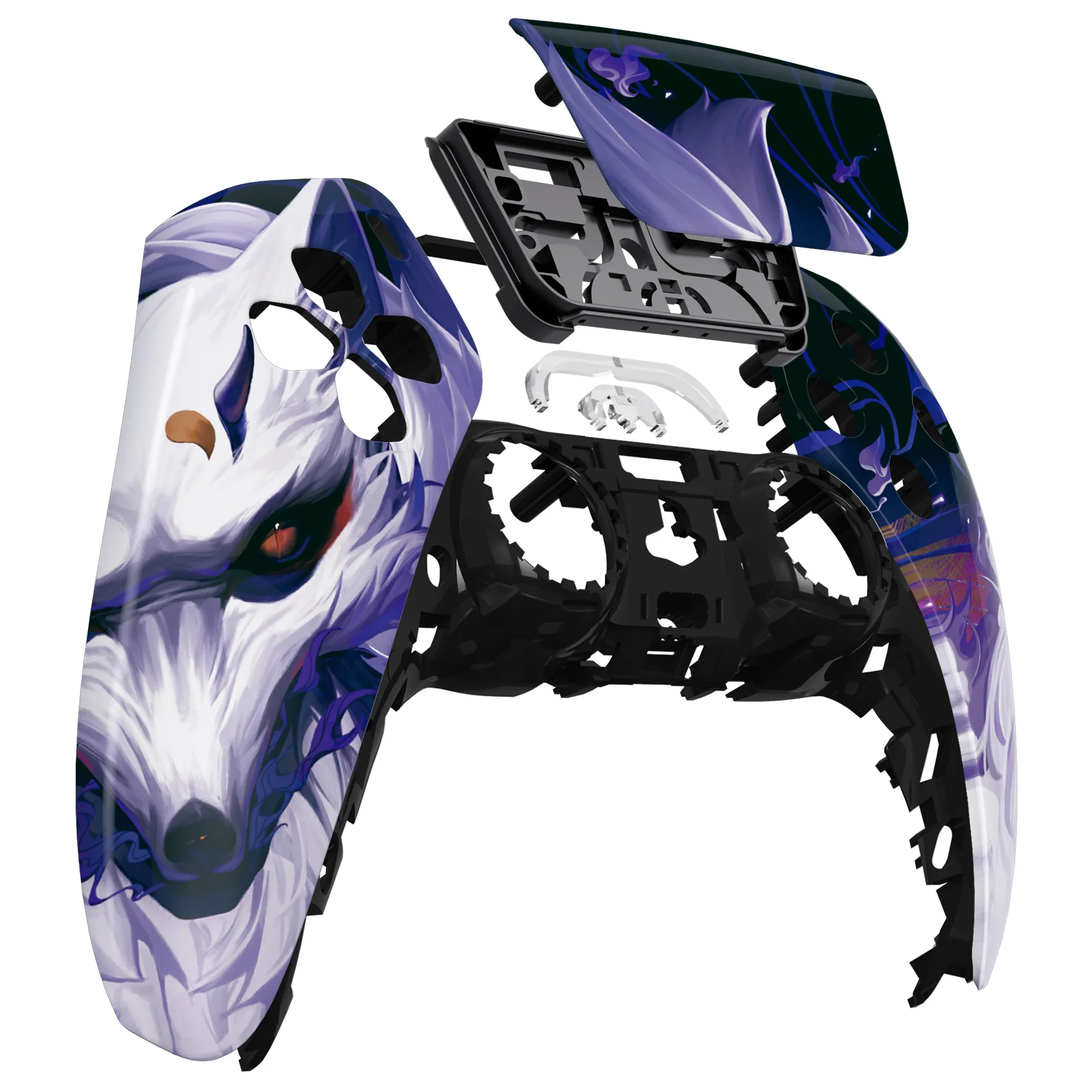eXtremeRate Replacement Front Housing Shell with Touchpad Compatible with PS5 Controller BDM-010/020/030/040/050 - Nine-tailed Fox - Image 9