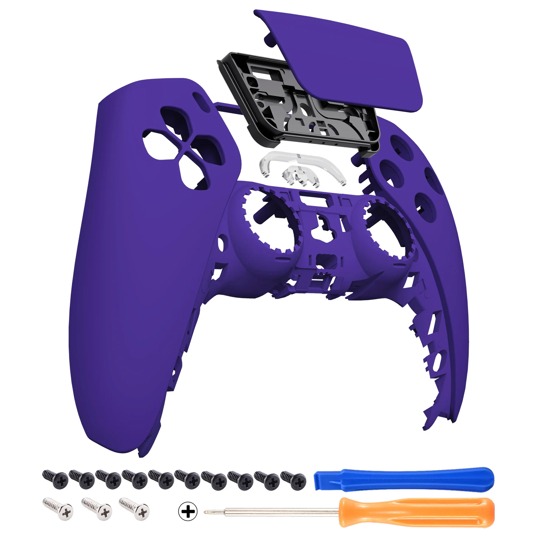 eXtremeRate Replacement Front Housing Shell with Touchpad Compatible with PS5 Controller BDM-010/020/030/040/050 - Purple - Image 7