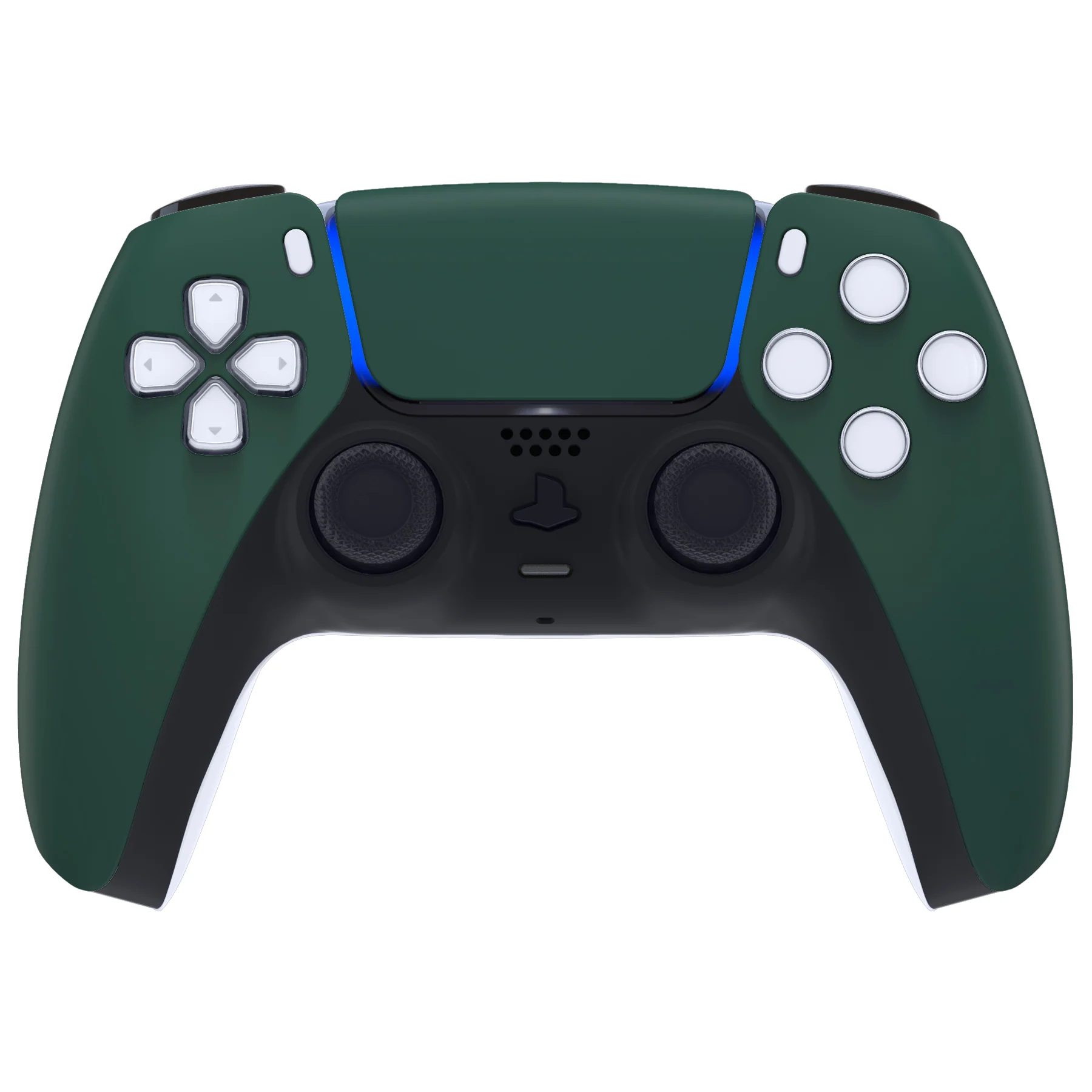 eXtremeRate Replacement Front Housing Shell with Touchpad Compatible with PS5 Controller BDM-010/020/030/040/050 - Racing Green - Image 2