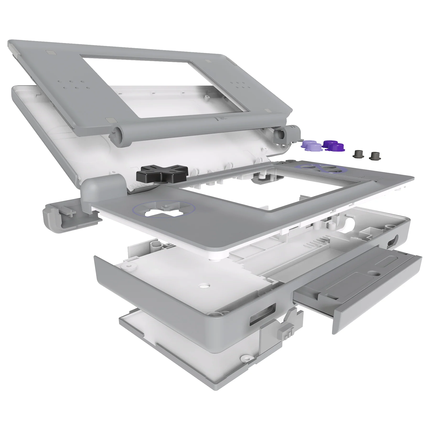 eXtremeRate Replacement Full Housing Shell & Buttons with Screen Lens for Nintendo DS Lite NDSL - Classic SNES Style - Image 4