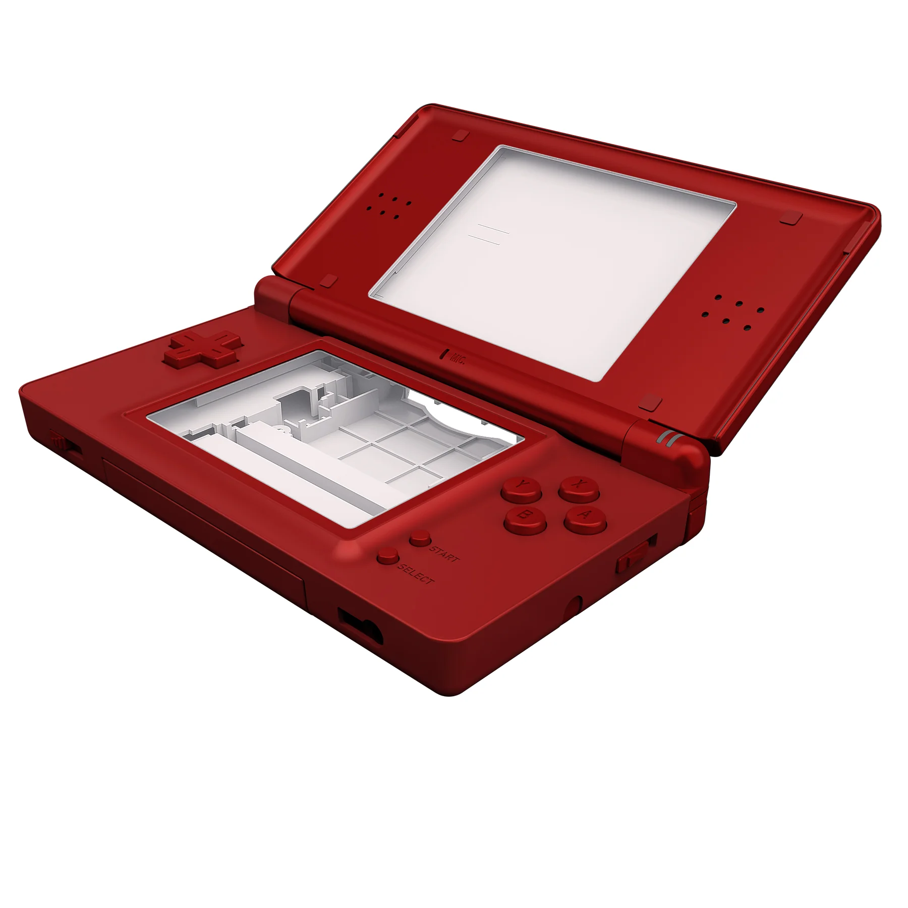 eXtremeRate Replacement Full Housing Shell & Buttons with Screen Lens for Nintendo DS Lite NDSL - Scarlet Red