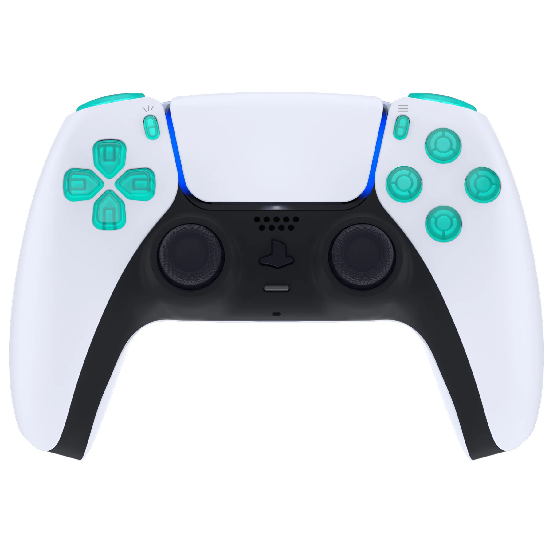eXtremeRate Replacement Full Set Buttons Compatible with PS5 Controller BDM-010/020 - Emerald Green - Image 2
