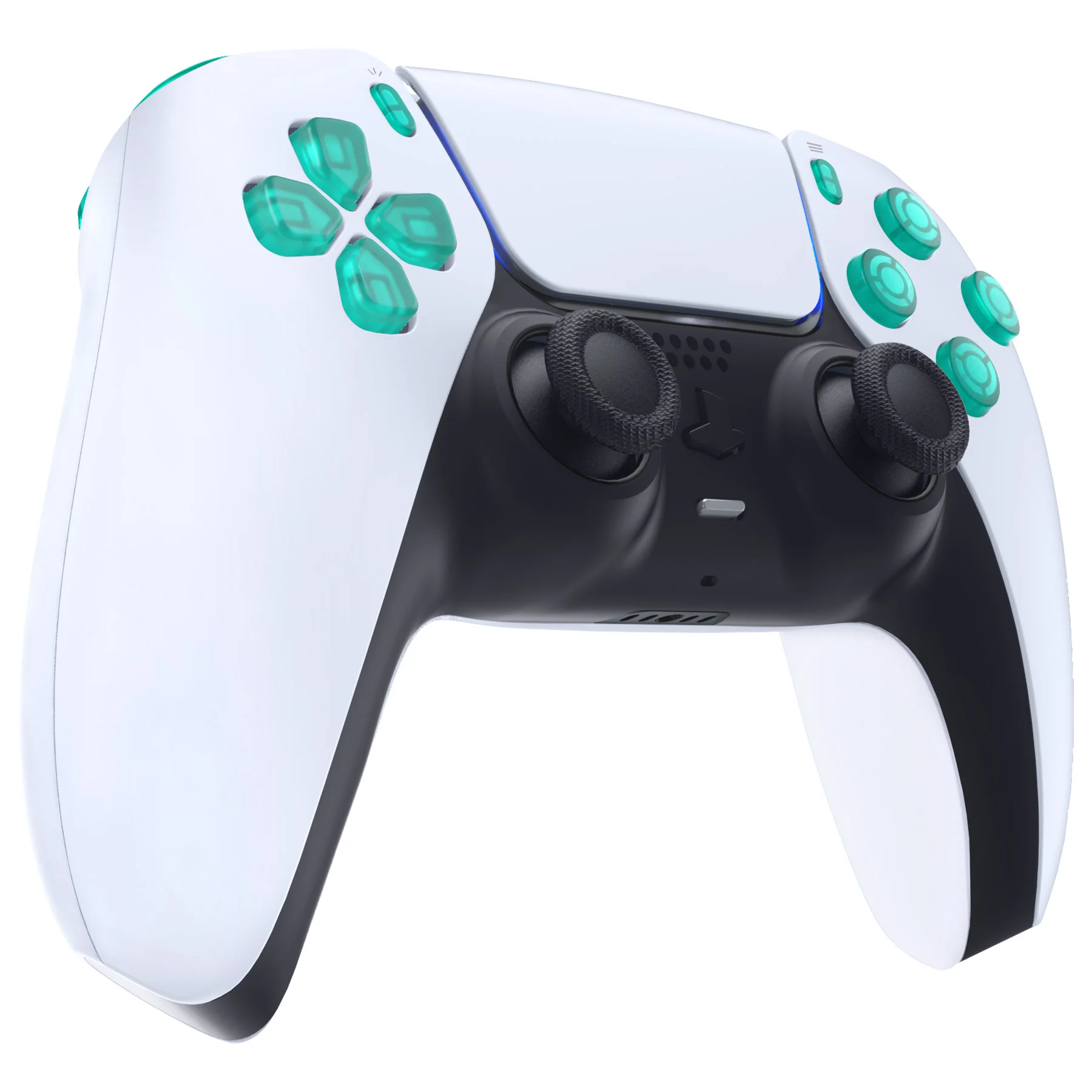 eXtremeRate Replacement Full Set Buttons Compatible with PS5 Controller BDM-010/020 - Emerald Green - Image 5