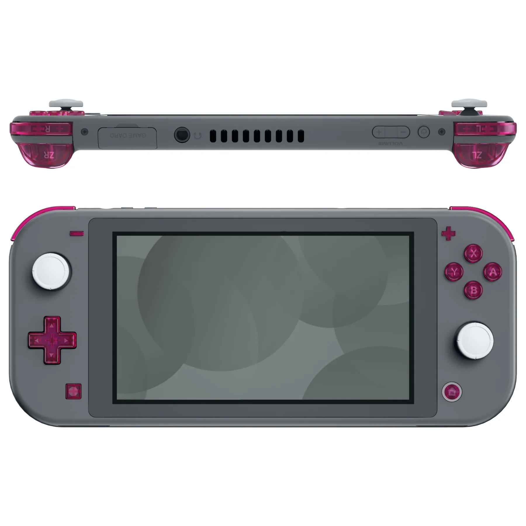 eXtremeRate Replacement Full Set Buttons for NS Switch Lite - Clear Candy Pink