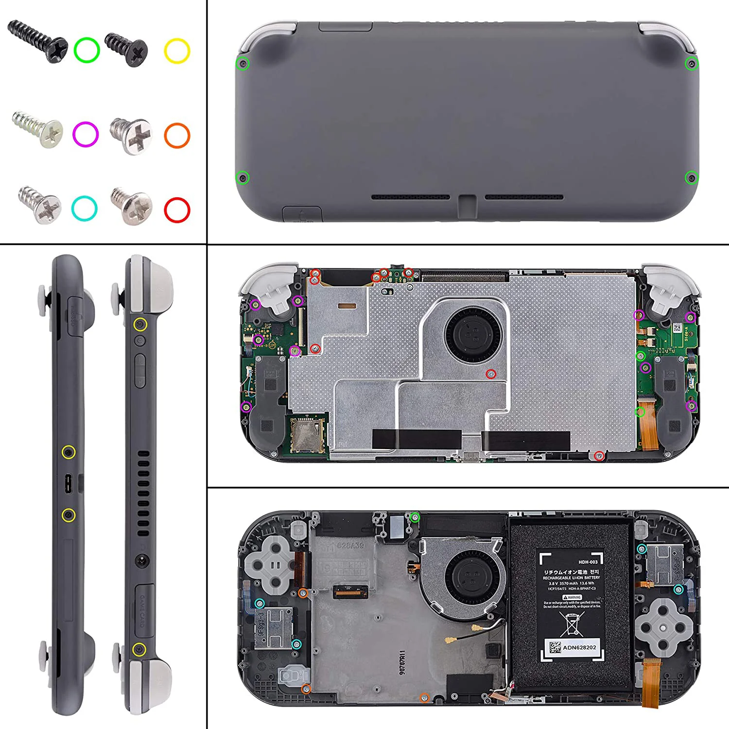 eXtremeRate Replacement Full Set Buttons for NS Switch Lite - Clear Glacier Blue - Image 9