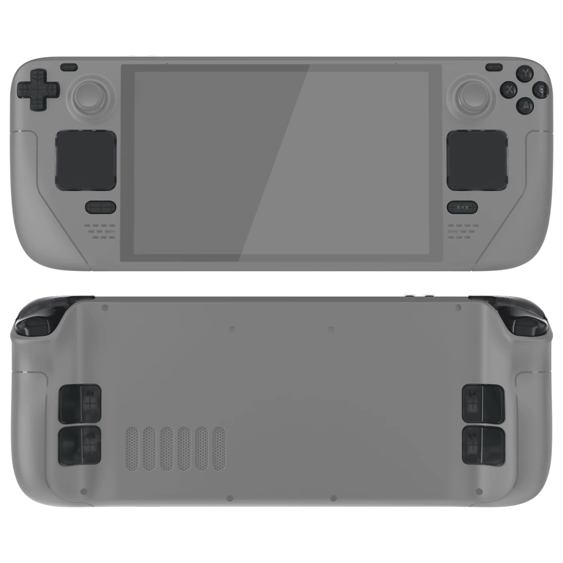 eXtremeRate Replacement Full Set Buttons for Steam Deck OLED - Clear Slate Black