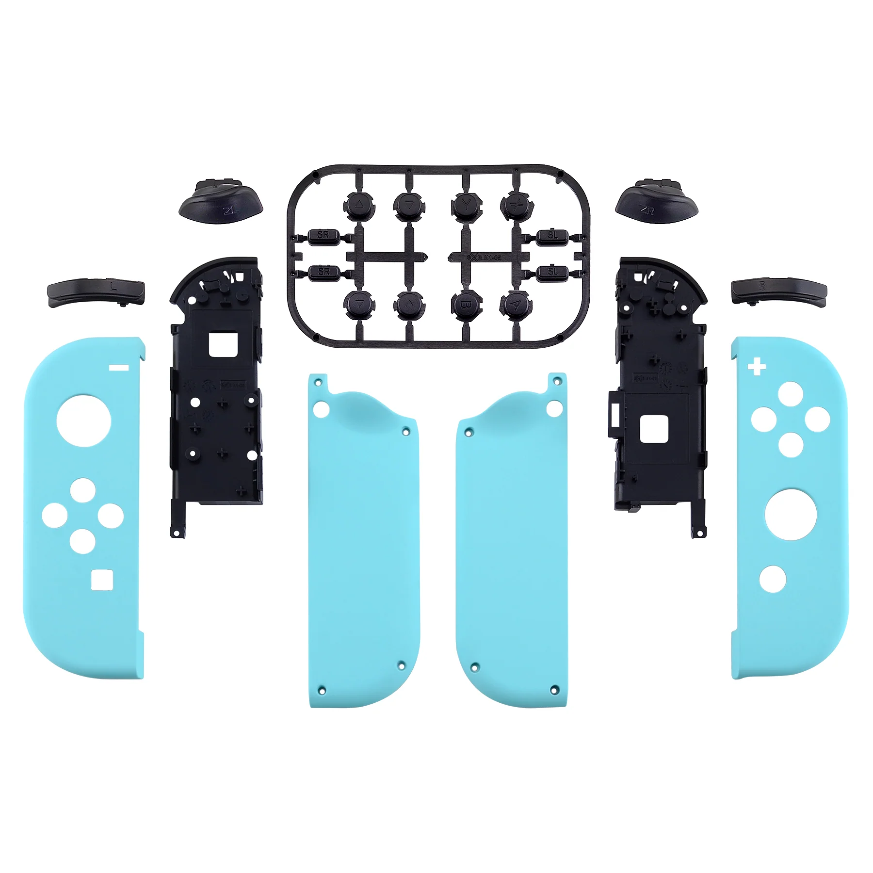 eXtremeRate Replacement Full Set Shell Case with Buttons for Joycon of NS Switch - Heaven Blue - Image 2