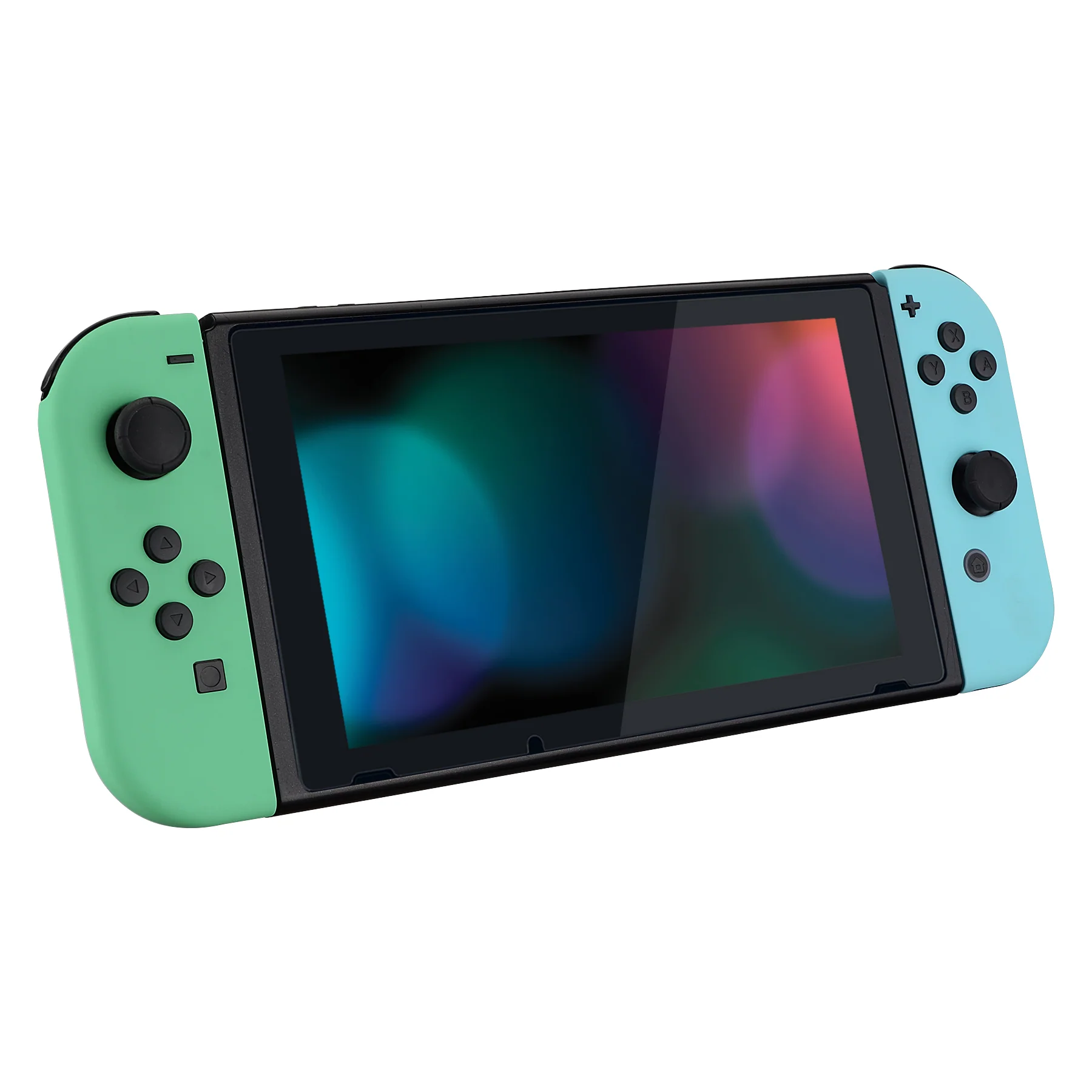 eXtremeRate Replacement Full Set Shell Case with Buttons for Joycon of NS Switch - Mint Green & Heaven Blue - Image 6