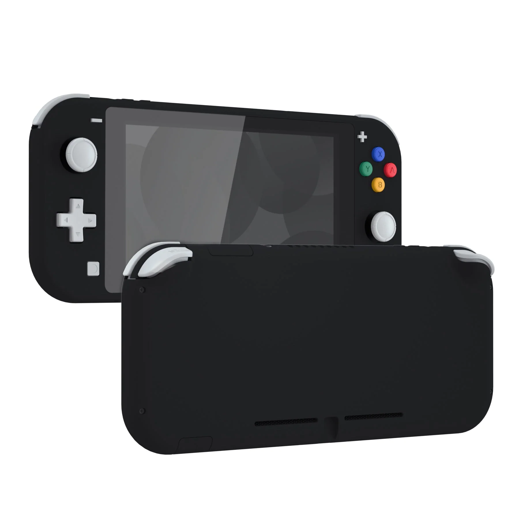 eXtremeRate Replacement Full Set Shells with ABXY Buttons & Screen Protector for Nintendo Switch Lite - Black