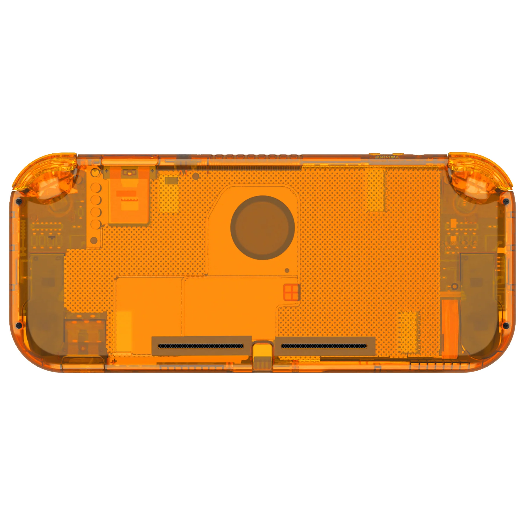 eXtremeRate Replacement Full Set Shells with Button Kit & Screen Protector for Nintendo Switch Lite - Crystal Clear Orange - Image 6