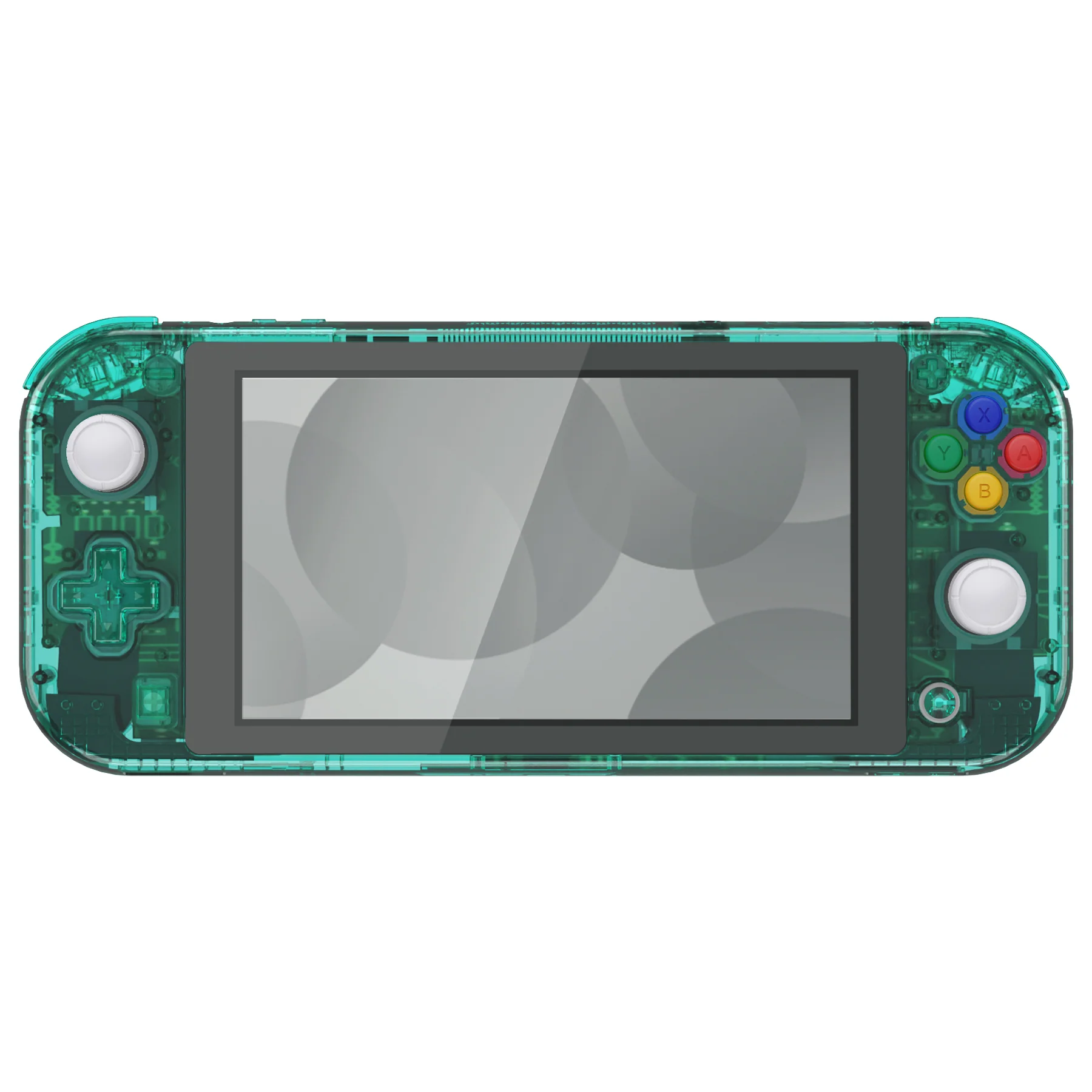 eXtremeRate Replacement Full Set Shells with Button Kit & Screen Protector for Nintendo Switch Lite - Crystal Emerald Green - Image 3