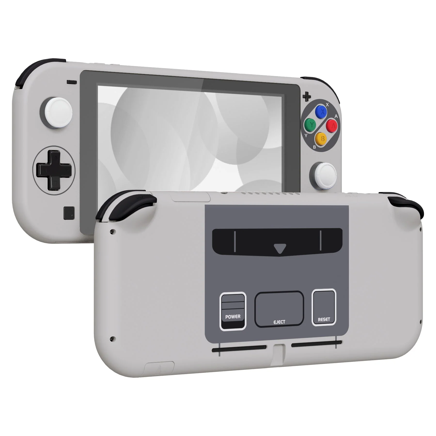 eXtremeRate Replacement Full Set Shells with Button Kits & Screen Protector for Nintendo Switch Lite - SFC SNES Classic EU Style