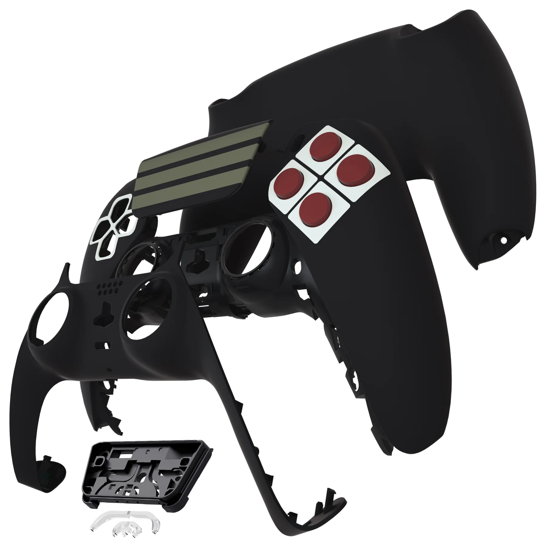eXtremeRate Replacement Full Set Shells with Buttons Compatible with PS5 Controller BDM-010/020/030/040/050 - Classics NES Style - Image 7