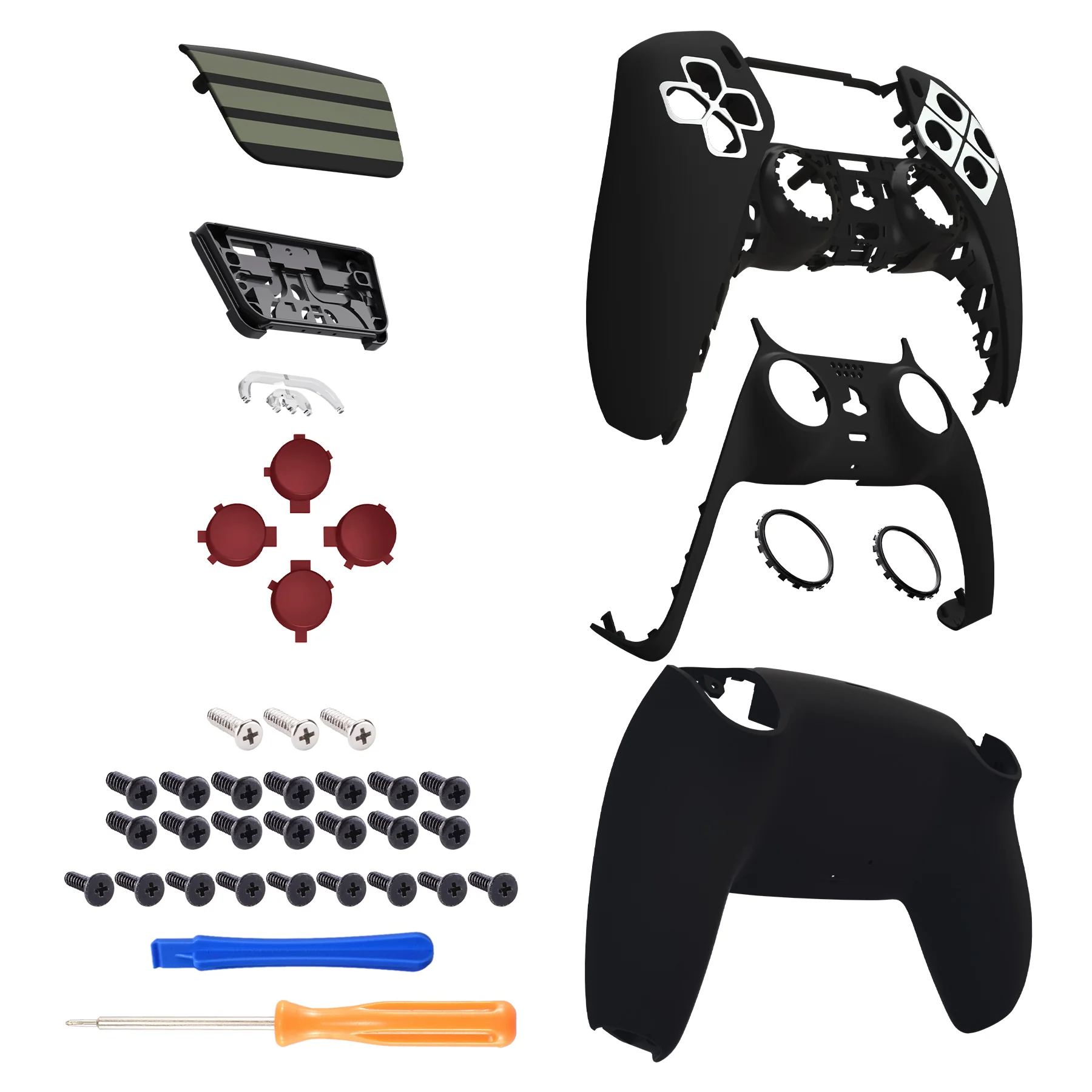 eXtremeRate Replacement Full Set Shells with Buttons Compatible with PS5 Controller BDM-010/020/030/040/050 - Classics NES Style - Image 8