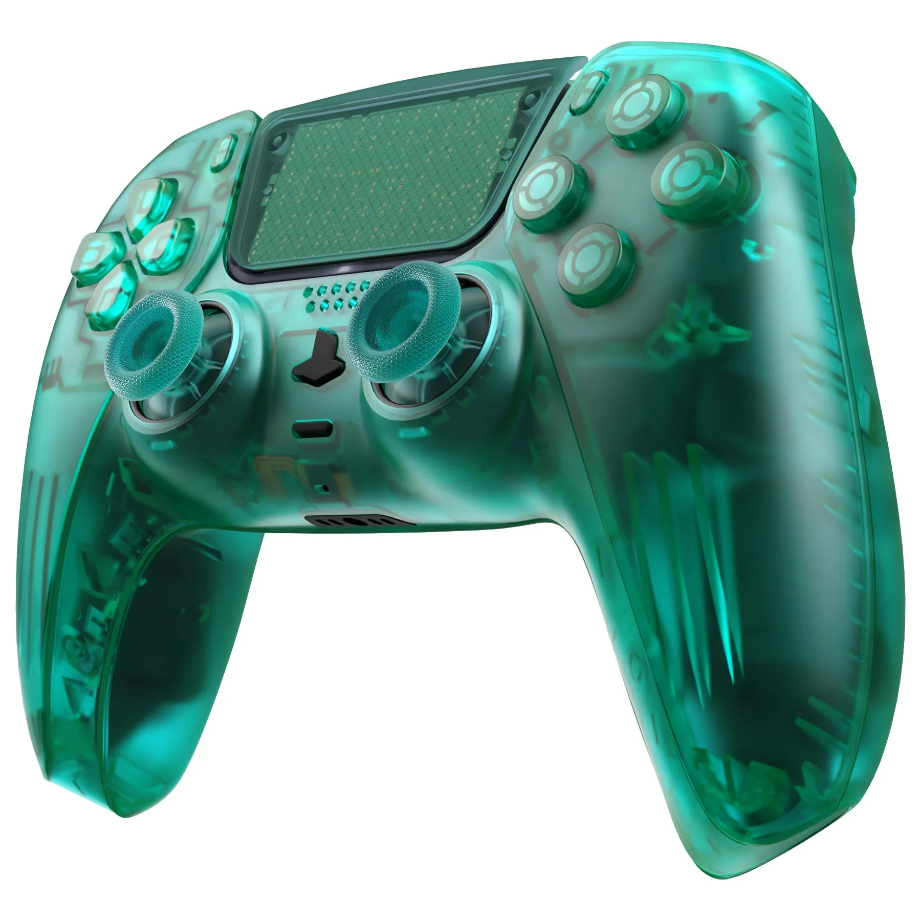 eXtremeRate Replacement Full Set Shells with Buttons Compatible with PS5 Controller BDM-010/020 - Emerald Green - Image 4