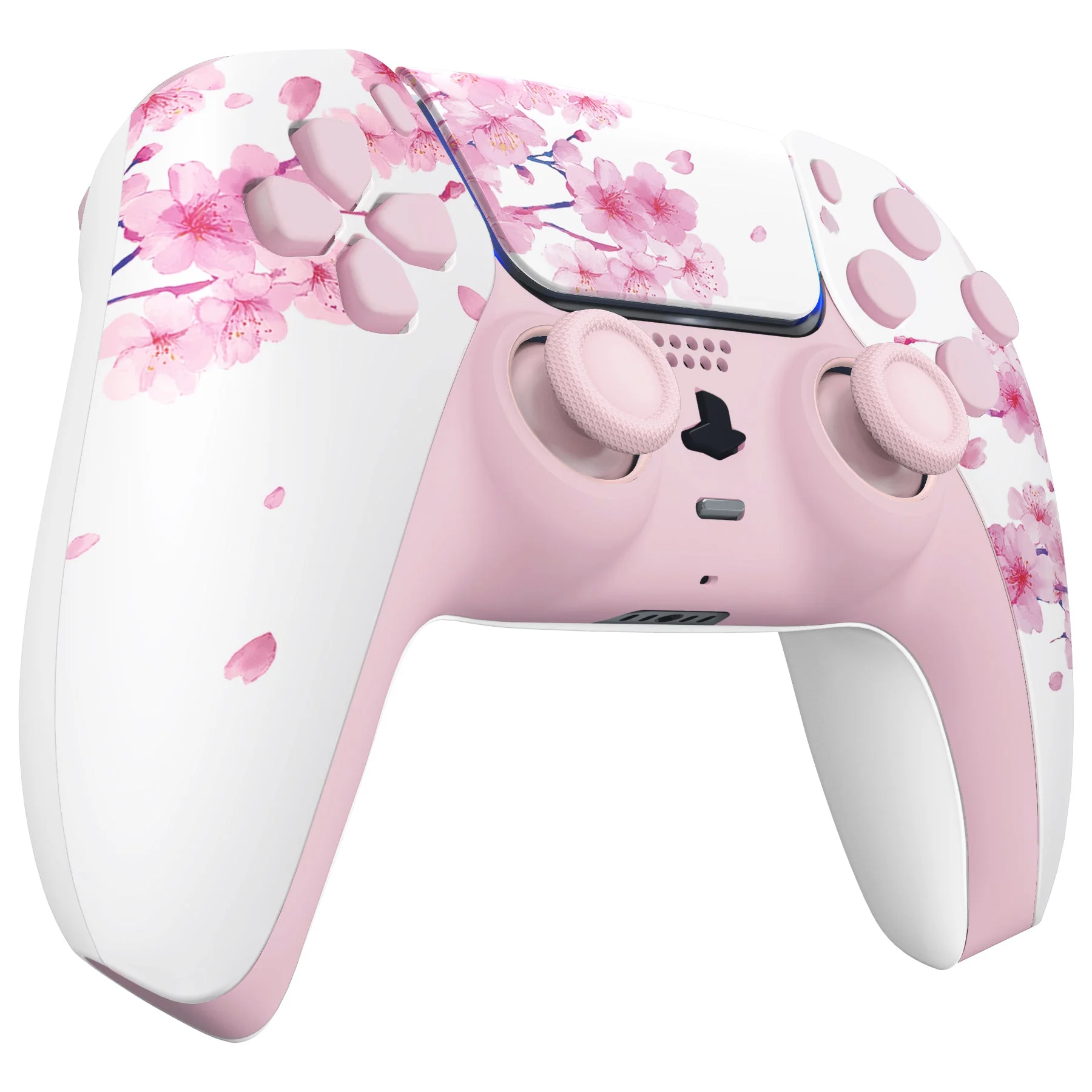 eXtremeRate Replacement Full Set Shells with Buttons Compatible with PS5 Controller BDM-030/040/050 - Cherry Blossom Whisper - Image 5