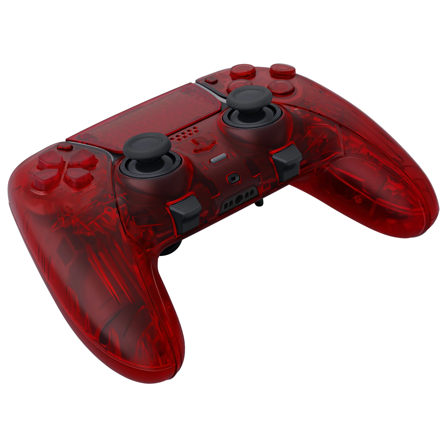eXtremeRate Replacement Full Set Shells with Buttons Compatible with PS5 Edge Controller - Clear Red - Image 7
