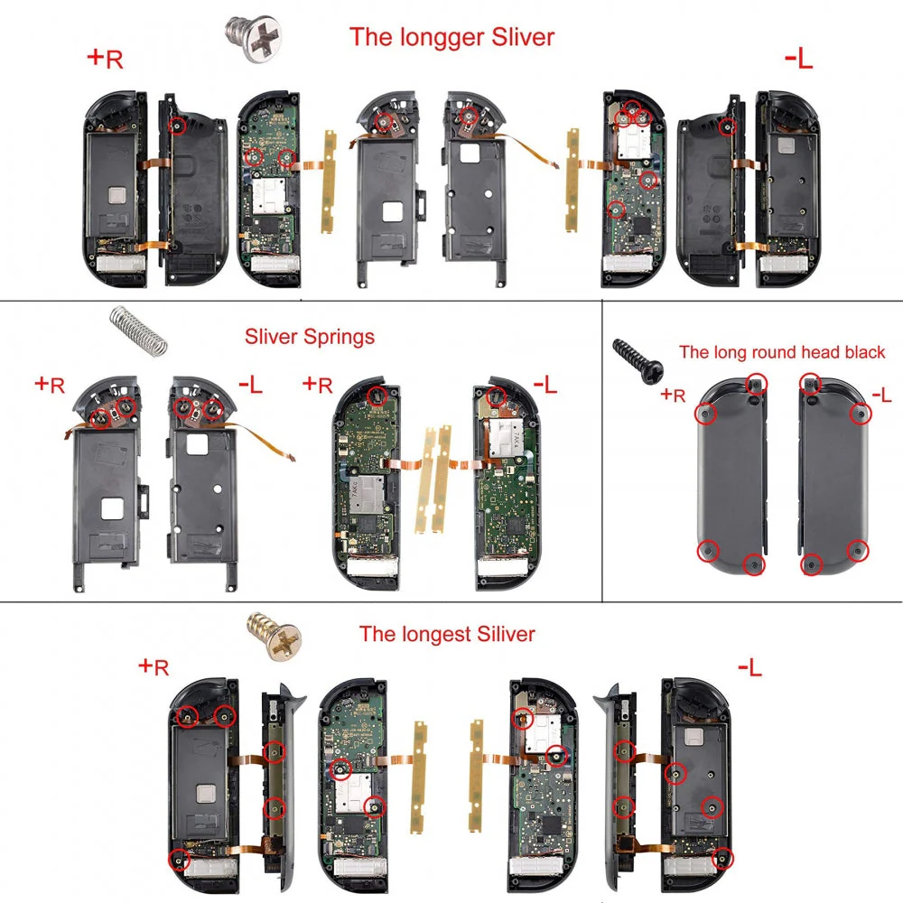 eXtremeRate Replacement Full Set Shells with Buttons for Nintendo Switch - Black - Image 14