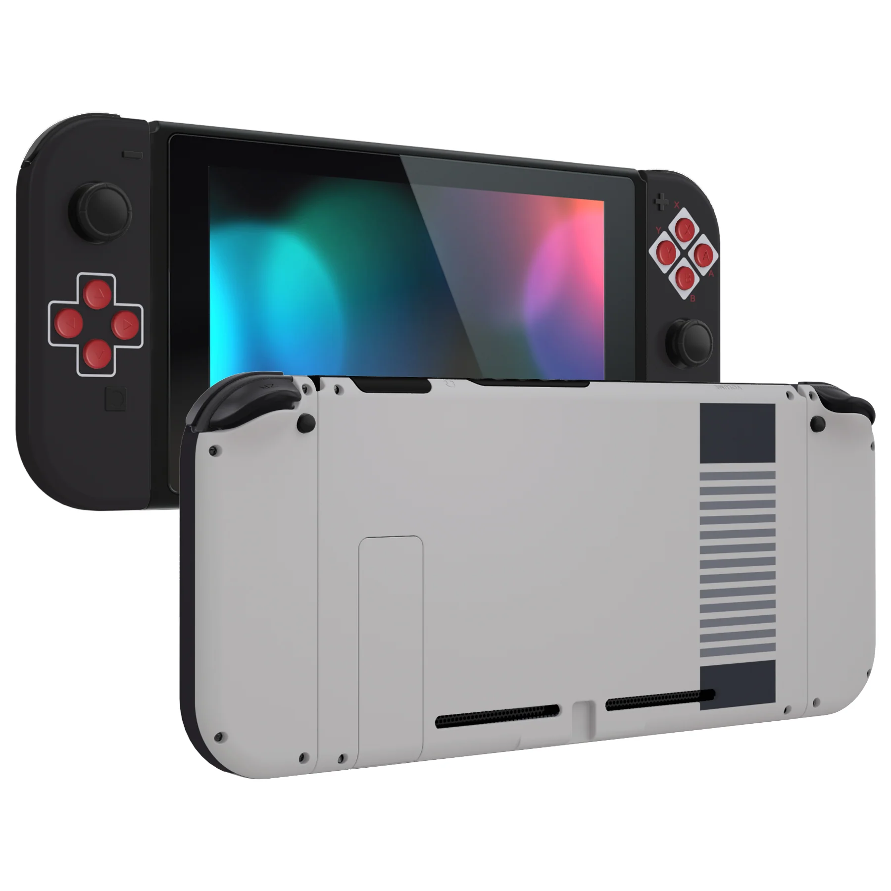 eXtremeRate Replacement Full Set Shells with Buttons for Nintendo Switch - Classics NES Style