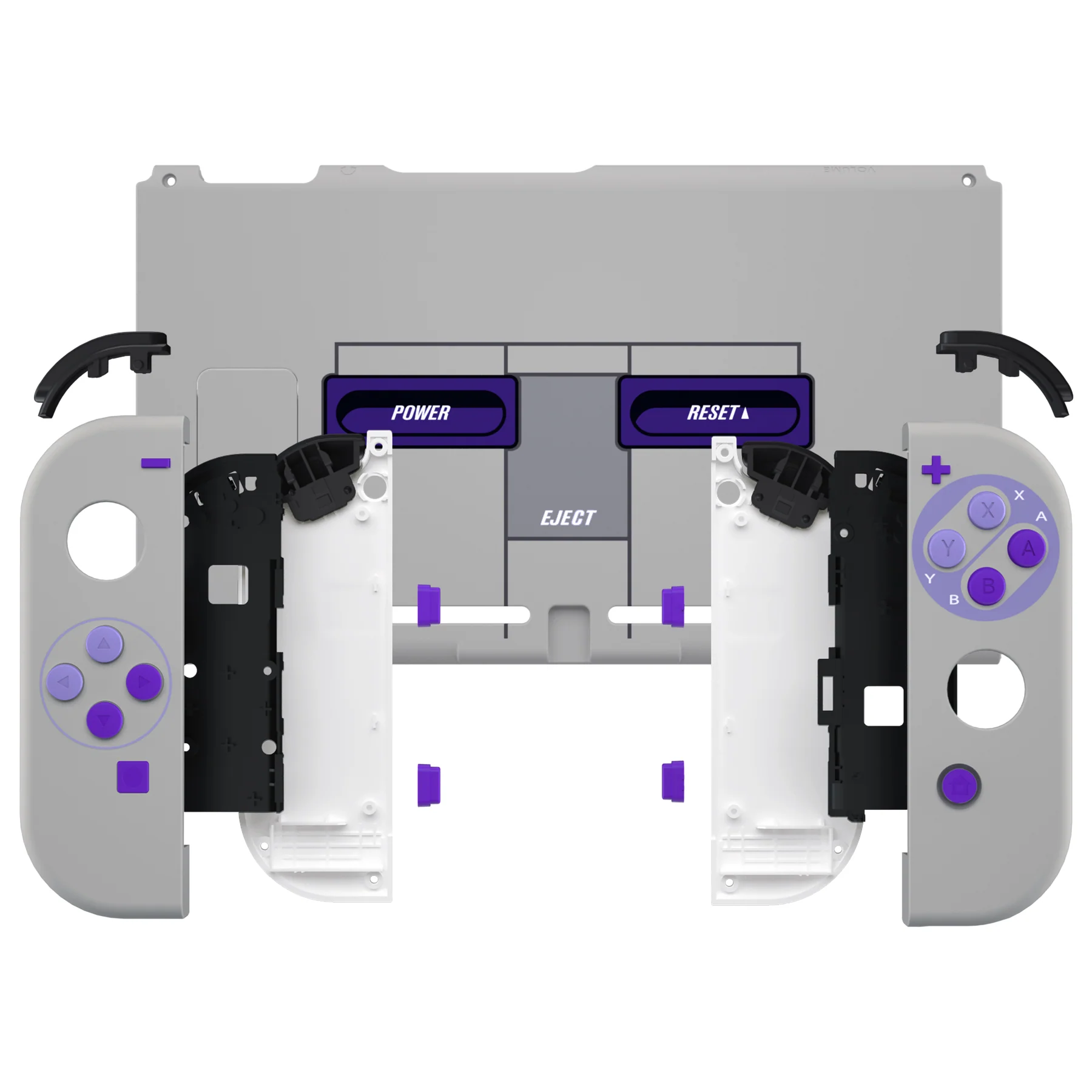 eXtremeRate Replacement Full Set Shells with Buttons for Nintendo Switch - Classics SNES Style - Image 7