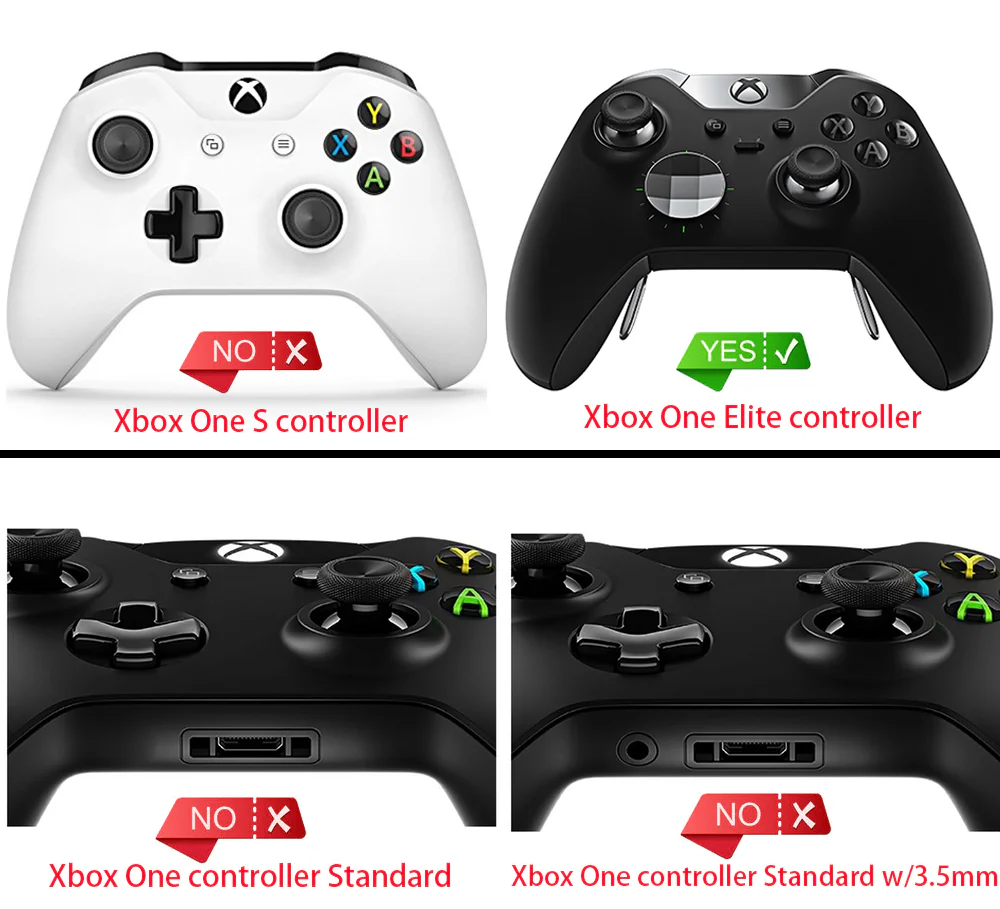 eXtremeRate Replacement Rubberized Rear Handle Grips Back Panels for Xbox One Elite Controller (Model 1698) - White - Image 3