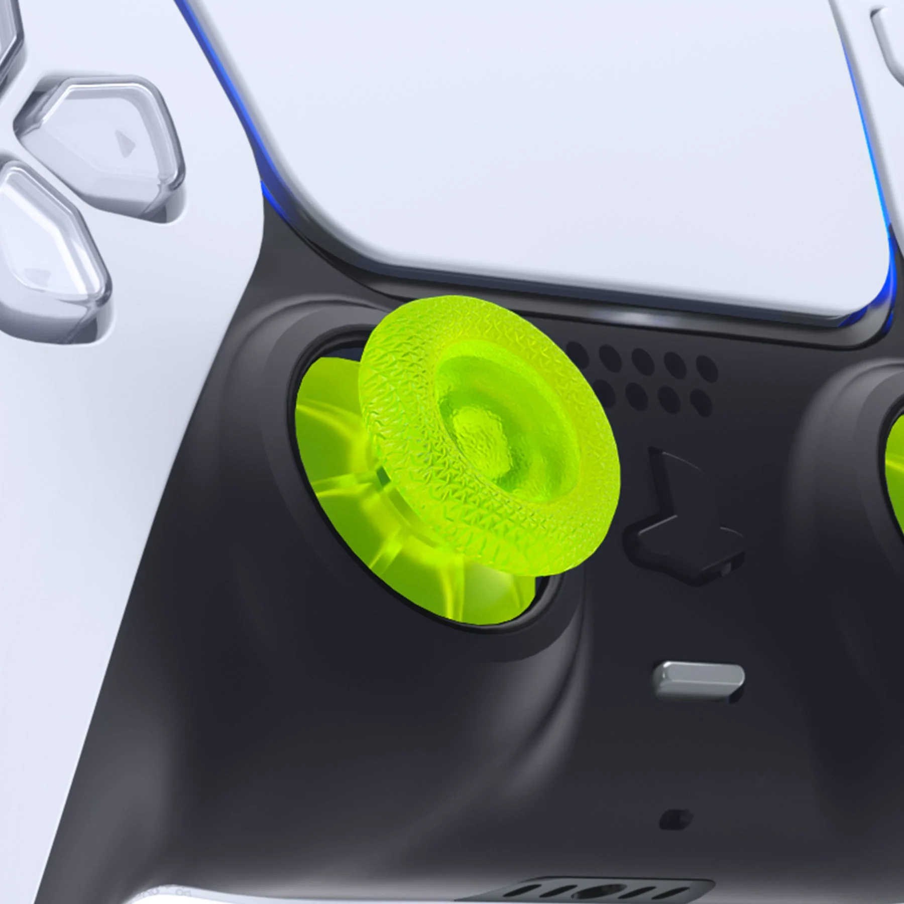 eXtremeRate Replacement Thumbsticks Analog Stick Joystick Compatible with PS5 & PS4 All Model Controller - Clear Lime Green - Image 3